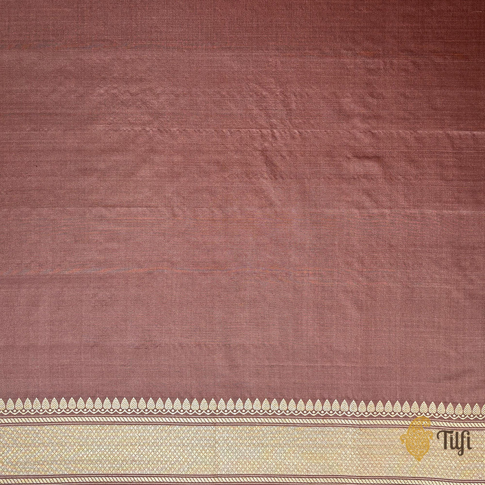 Old Rose Pure Katan Silk Banarasi Handloom Saree