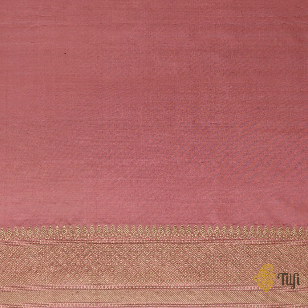 Soft Pink Pure Katan Silk Banarasi Handloom Saree