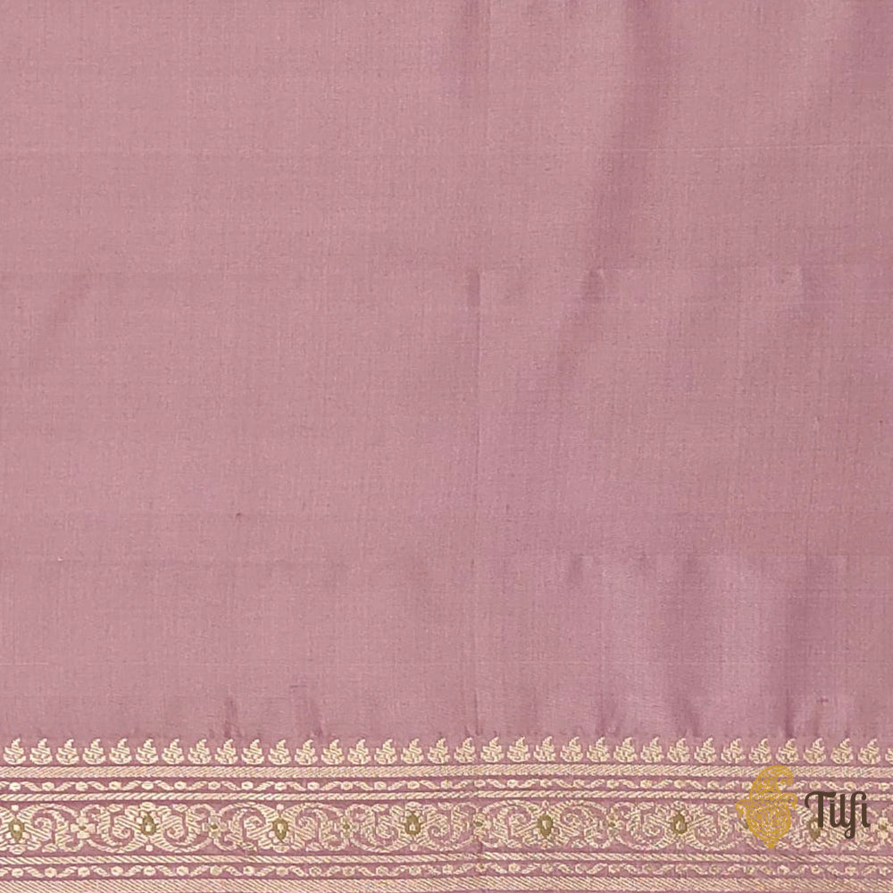 Soft Pink Pure Katan Silk Banarasi Handloom Saree