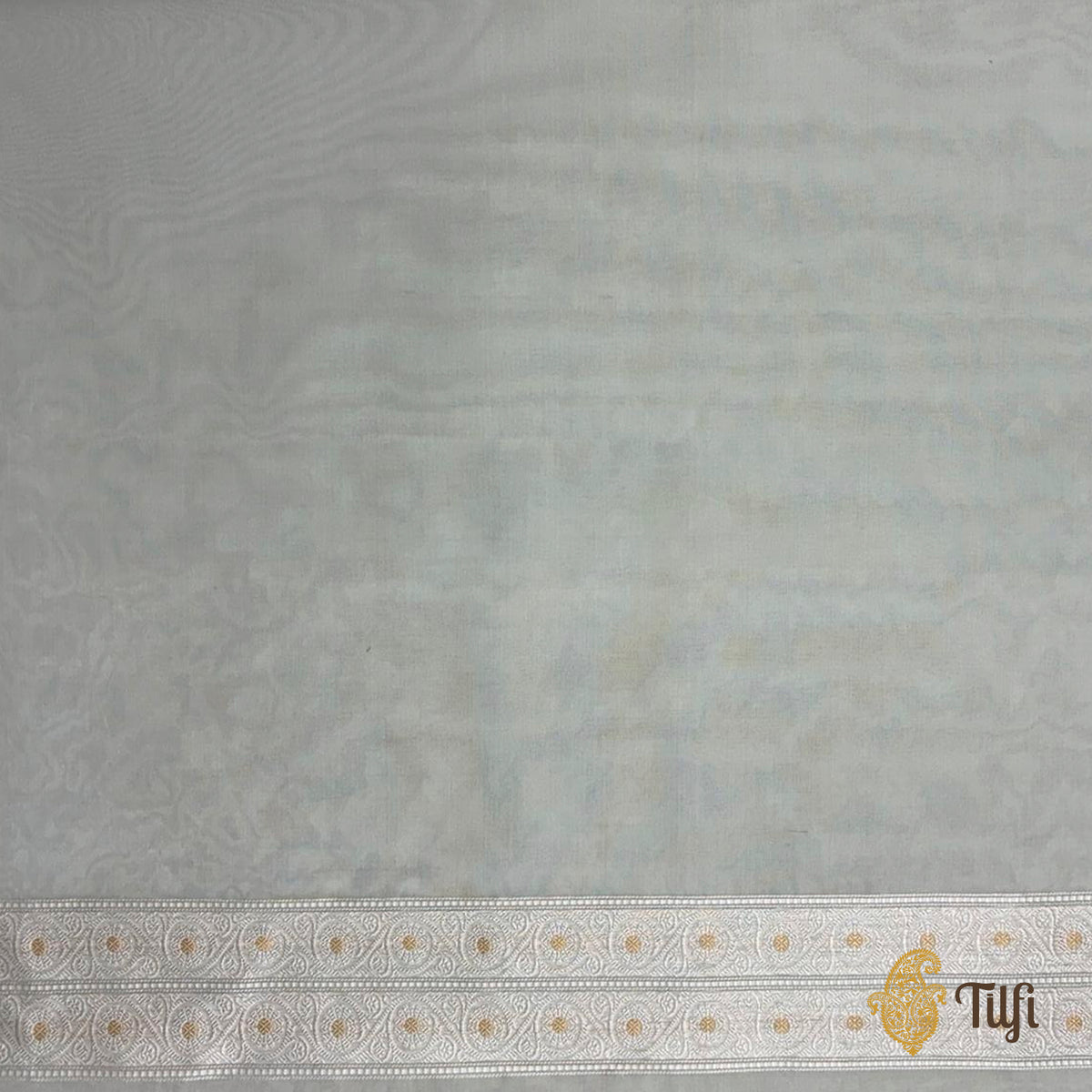 'Varsha' Light Blue Pure Kora Silk Handloom Banarasi Kadwa Saree