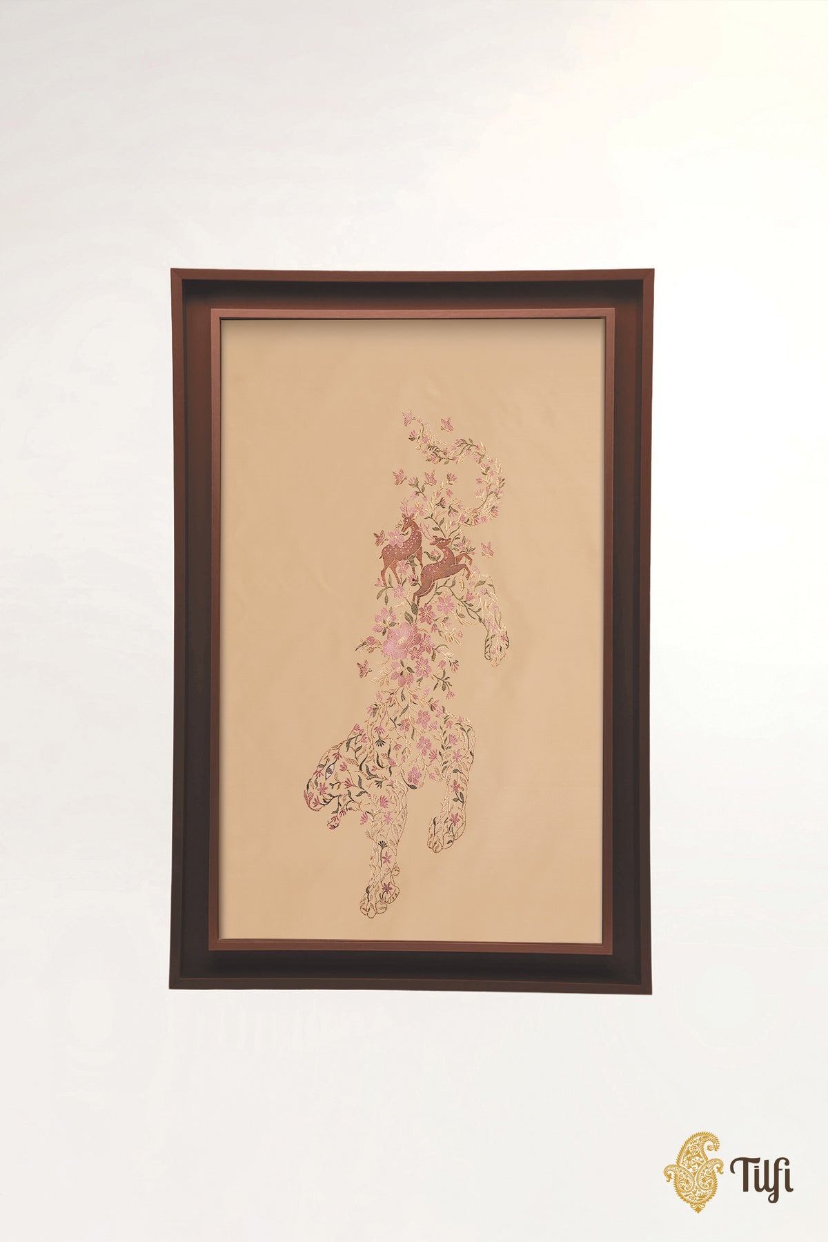 'Irony' Beige Handwoven Textile Wall Art