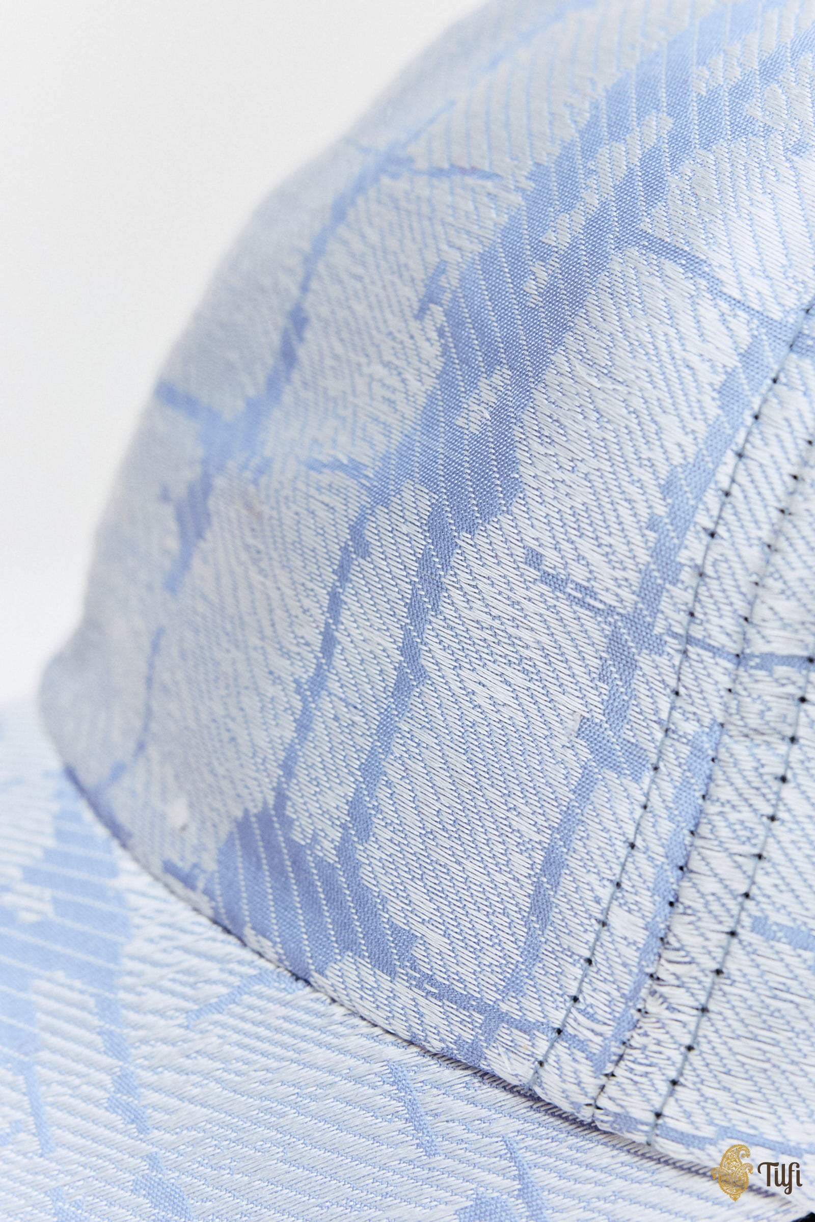 Textured Cap Pure Handwoven Silk Abstract Texture Cap - Tilfi