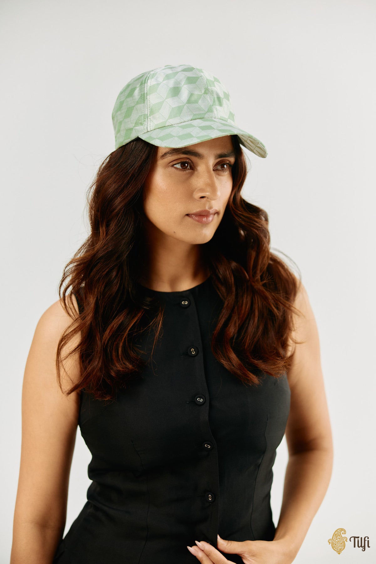 Pure Handwoven Silk Optical Art Cap