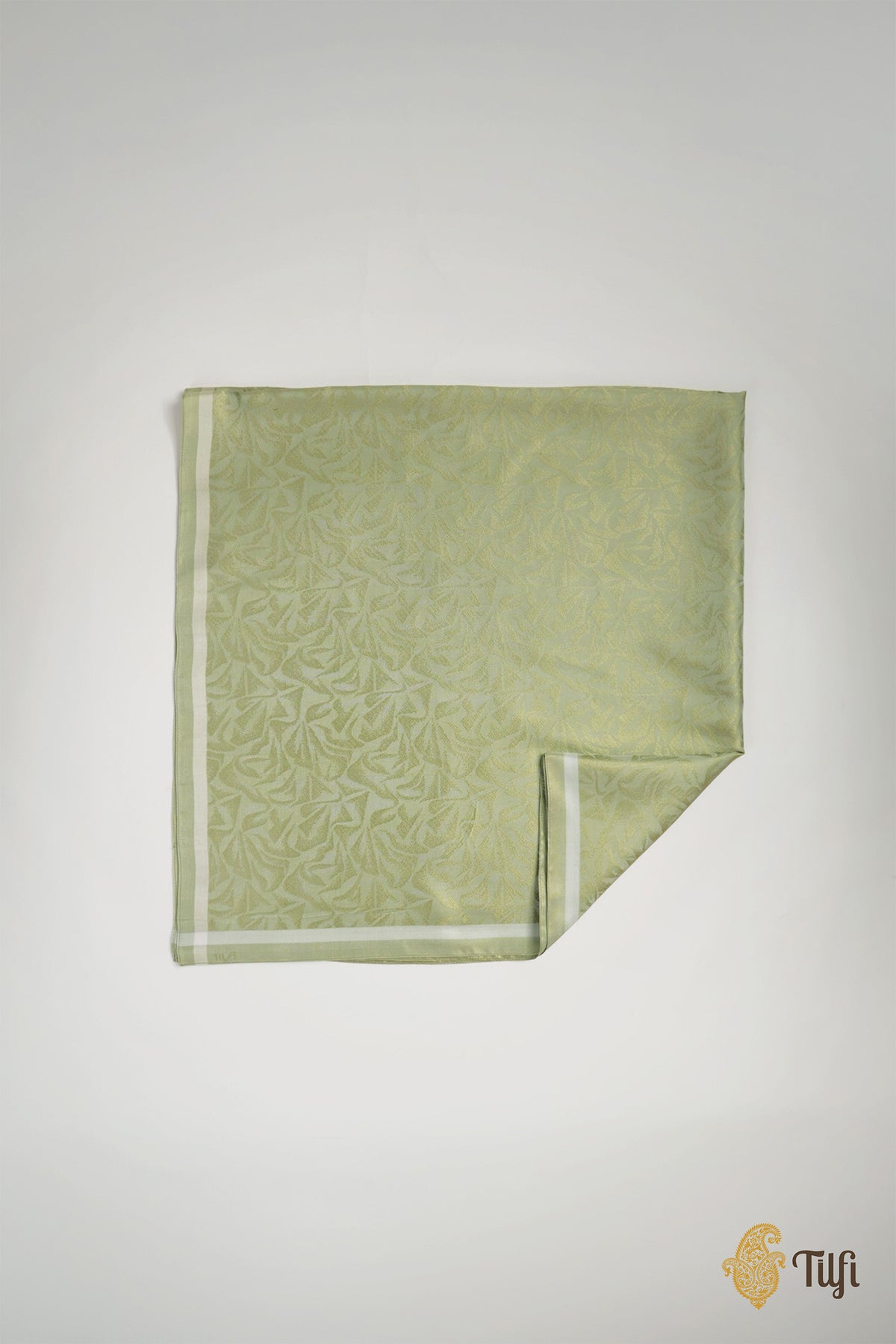 Green Pure Silk Scarf