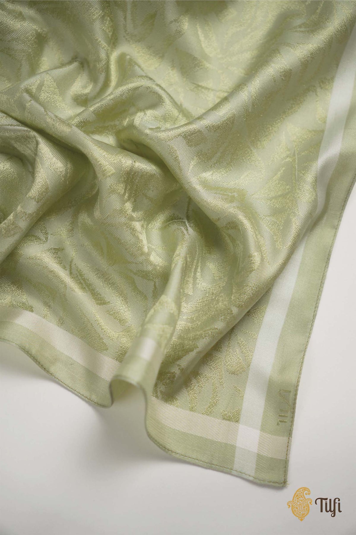 Green Pure Silk Scarf