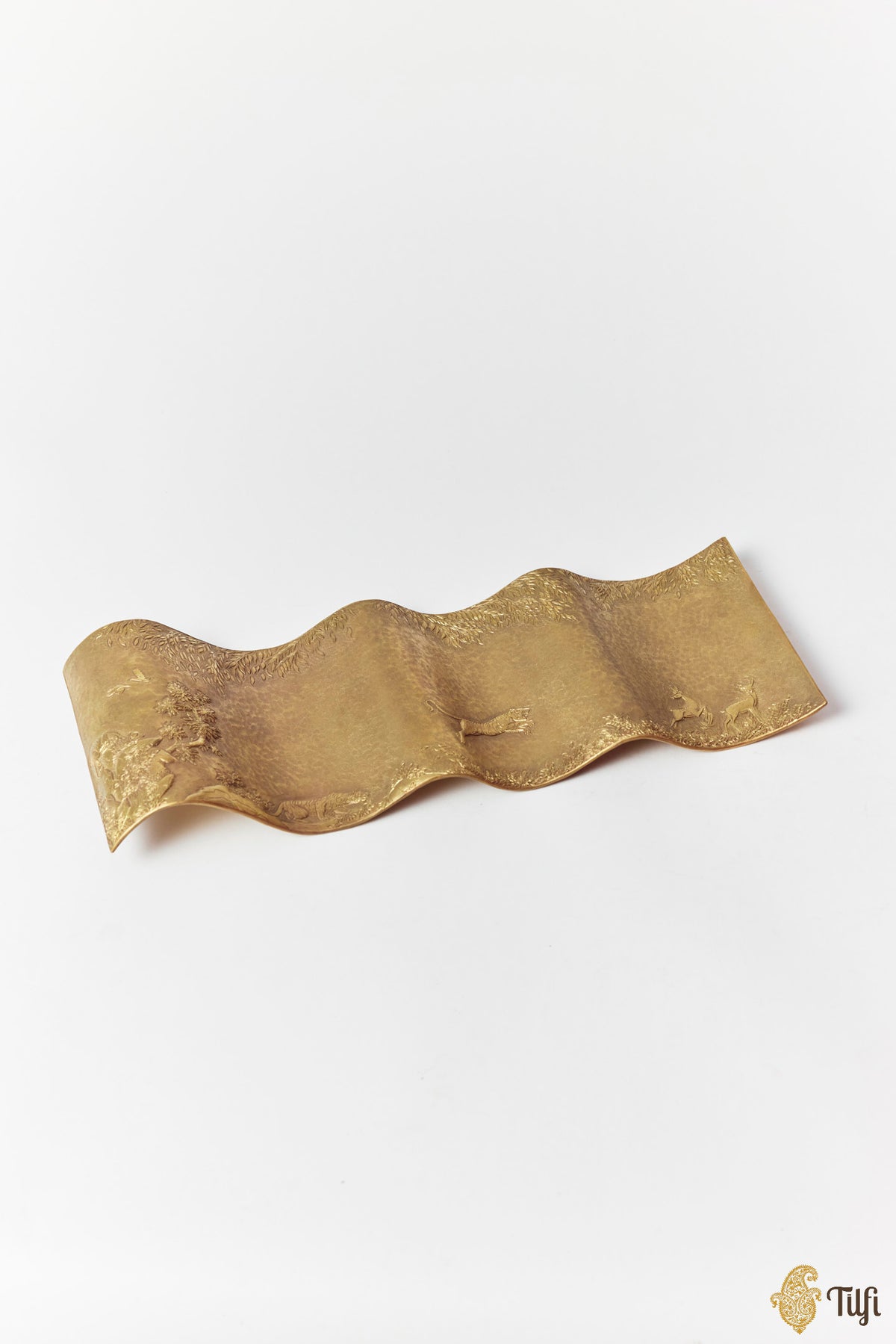 'Canopy of Life' Handcrafted Brass Wine-Bottle Holder