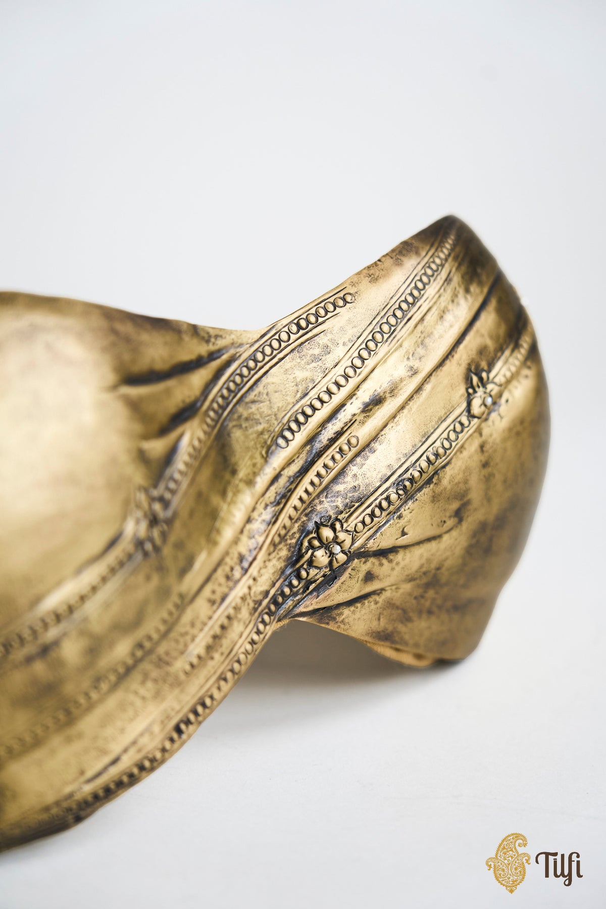 'Shakuntala' Brass Metal Repoussé Wearable Bustier