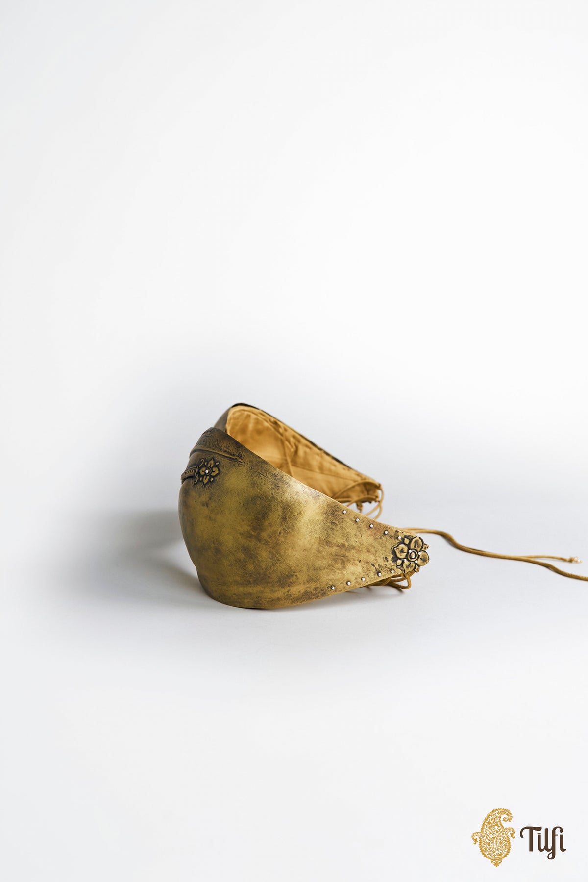 'Shakuntala' Brass Metal Repoussé Wearable Bustier