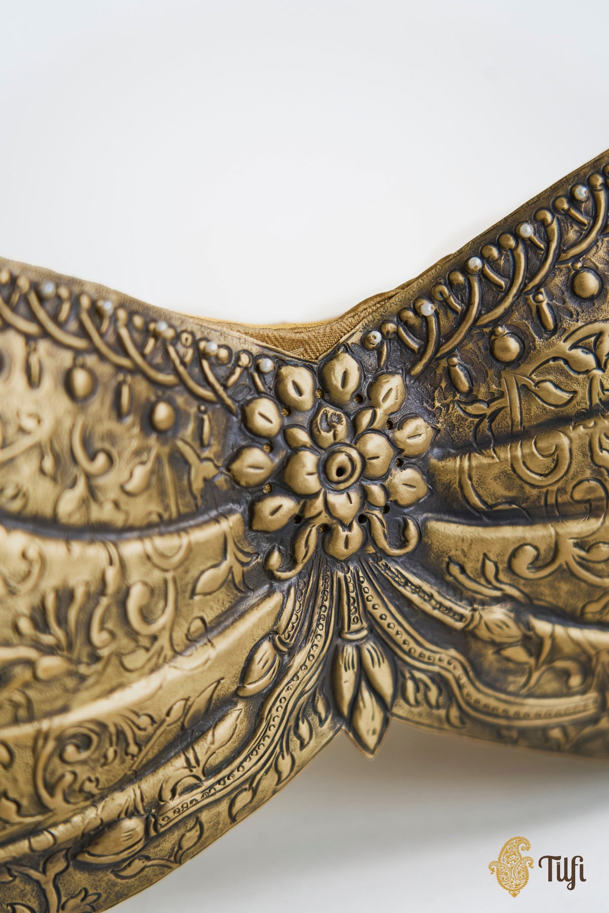 'Menaka' Brass Metal Repoussé Wearable Bustier