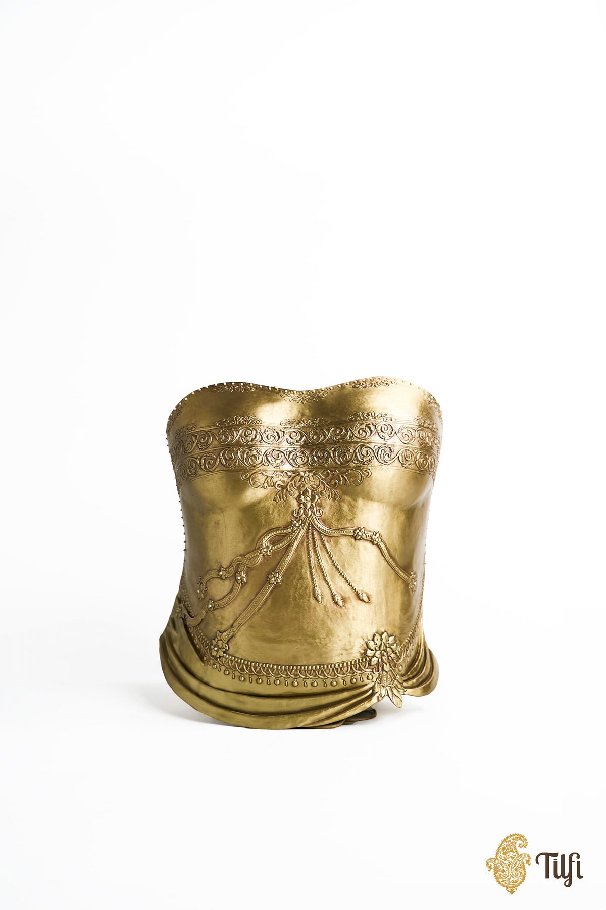 Limited Edition: 'Hemangini' Brass Metal Repoussé Corset