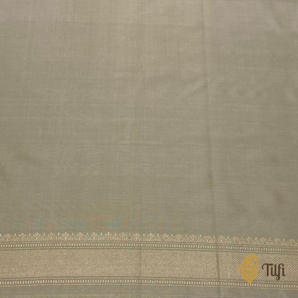 Pre-Order: 'Sadhana' Taupe Grey Pure Katan Silk Banarasi Handloom Saree