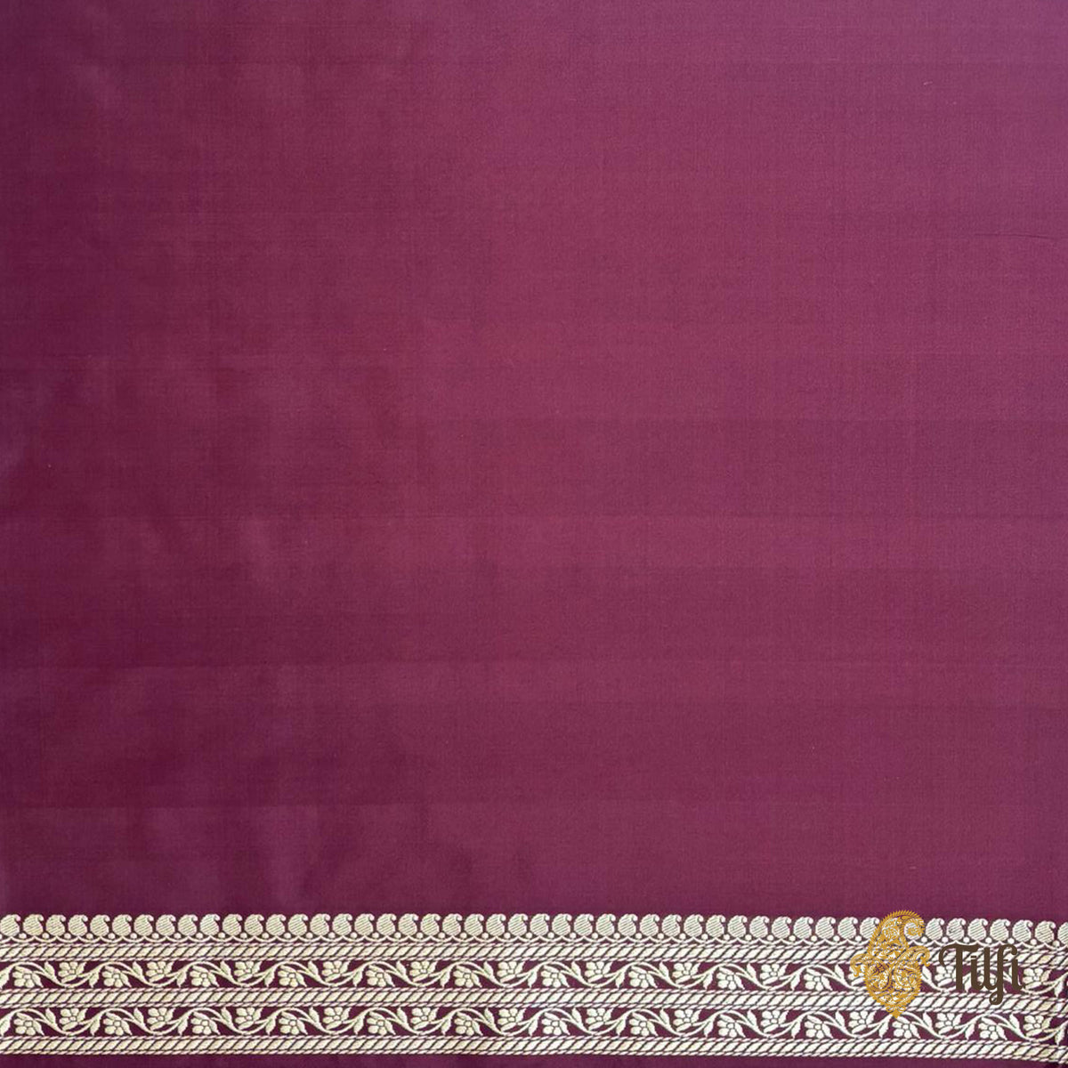 'Juno' Garnet Pure Katan Silk Banarasi Handloom Saree