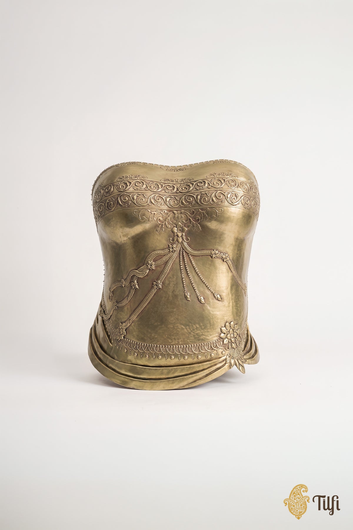 Limited Edition: 'Hemangini' Brass Metal Repoussé Corset