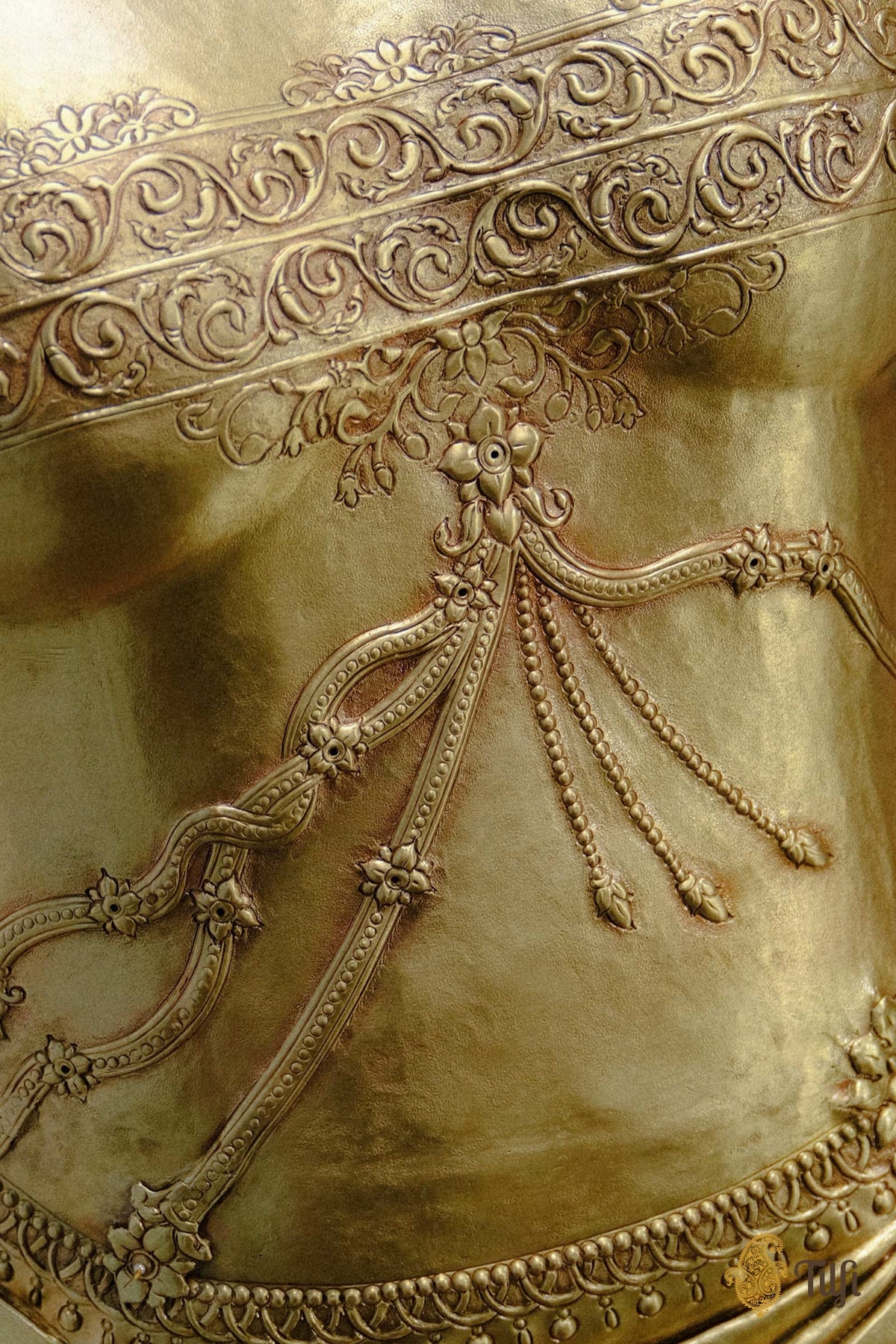 'Hemangini' Brass Metal Repoussé Corset