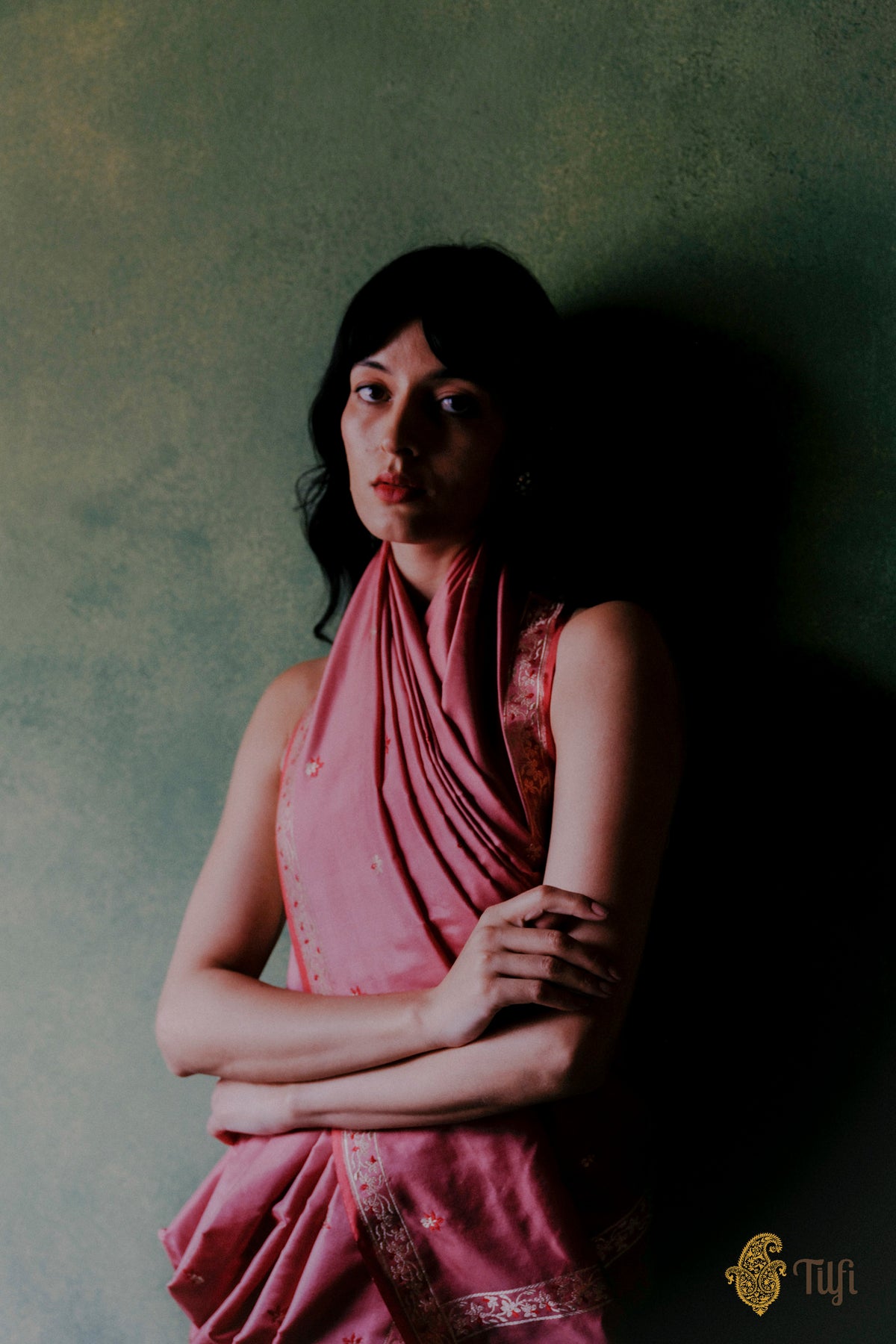 'Ada' Pink Pure Katan Silk Banarasi Handloom Saree