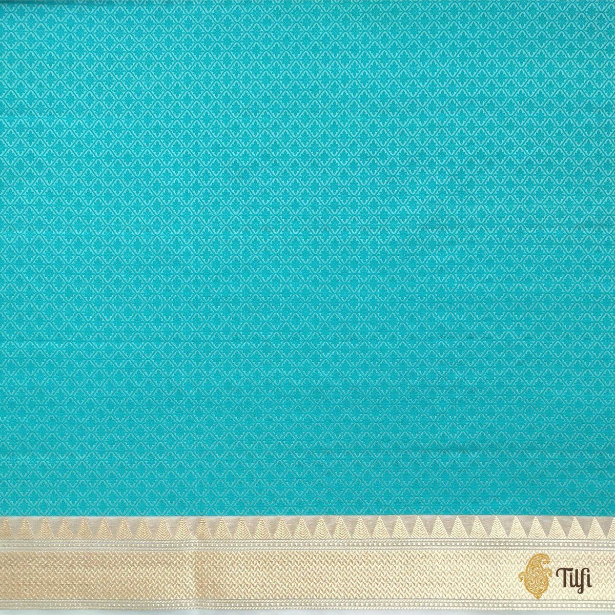 Light Blue Pure Kora Silk Banarasi Handloom Saree