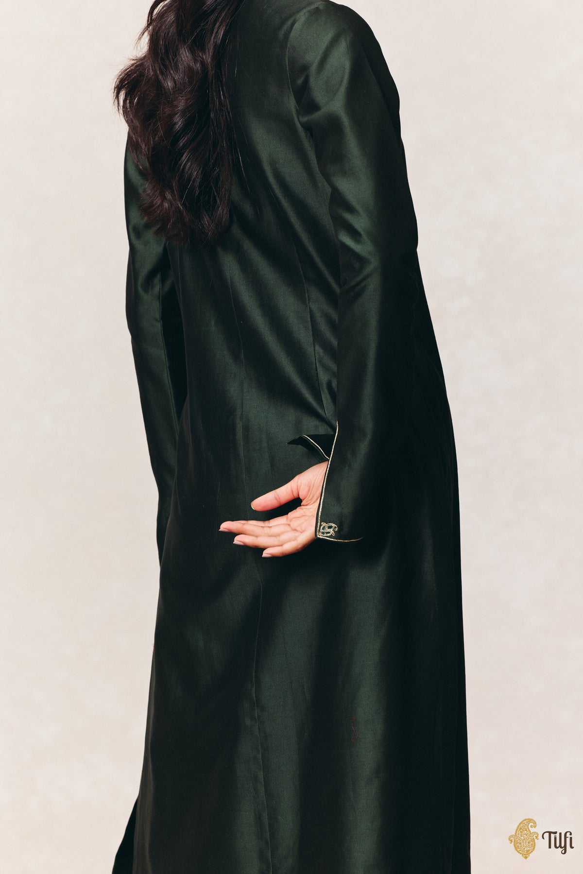 Deep Green Pure Silk Cotton Tilfi Essentials Suit Set