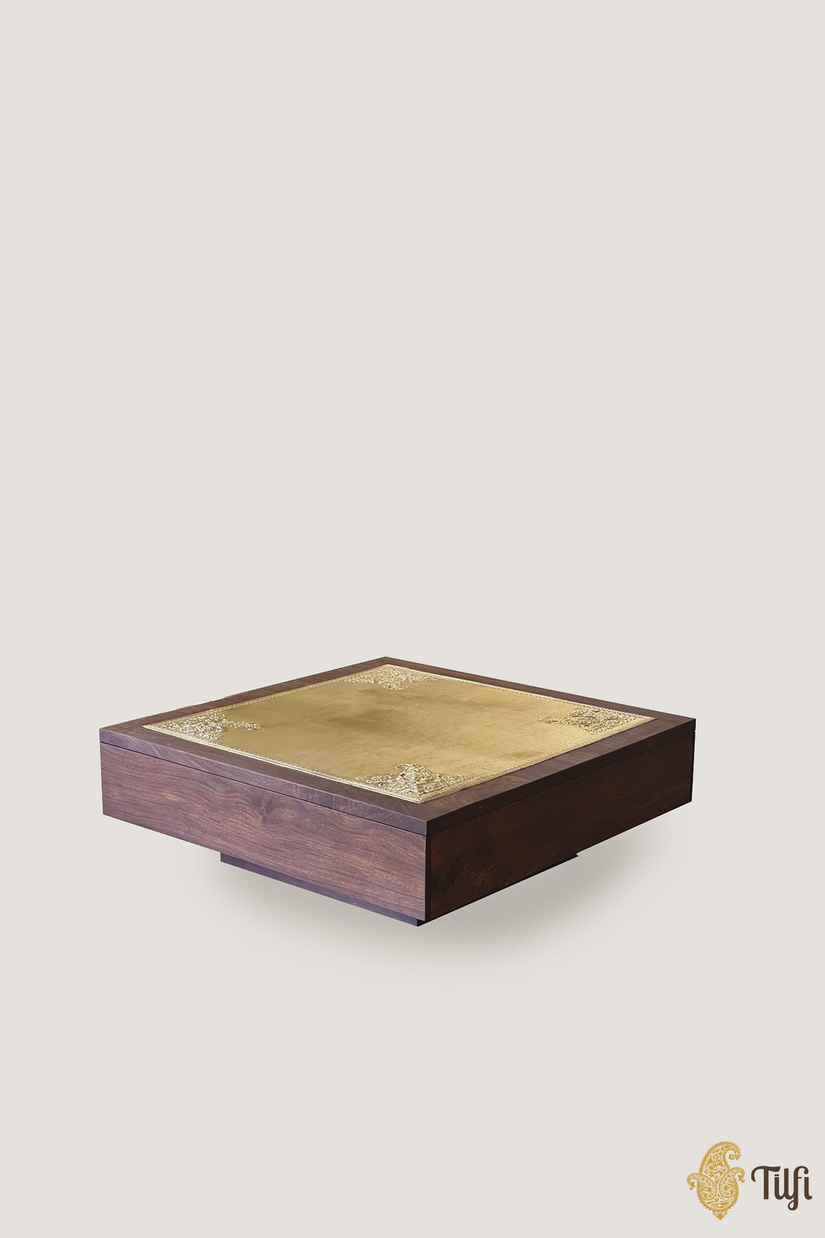 'Koniya' Brass Metal Repoussé Coffee Table