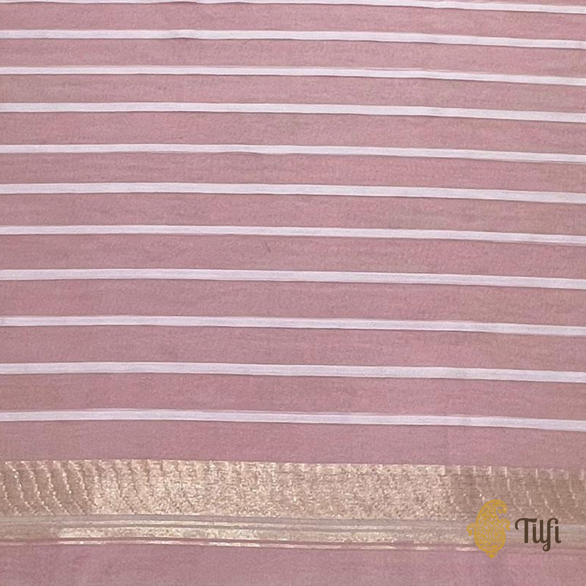 Pre-Order: Flamingo Pink Pure Kora Silk Net Banarasi Handloom Saree