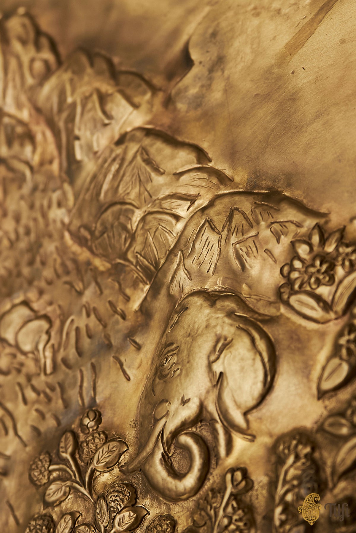 'Meghdoot' Brass Metal Repoussé Wall Art