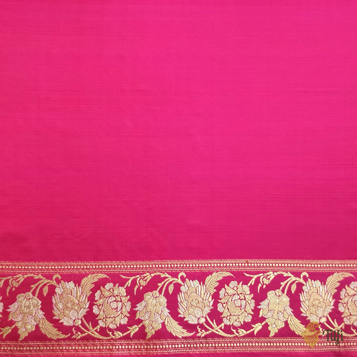 Red-Rani Pink Pure Katan Silk Banarasi Handloom Saree