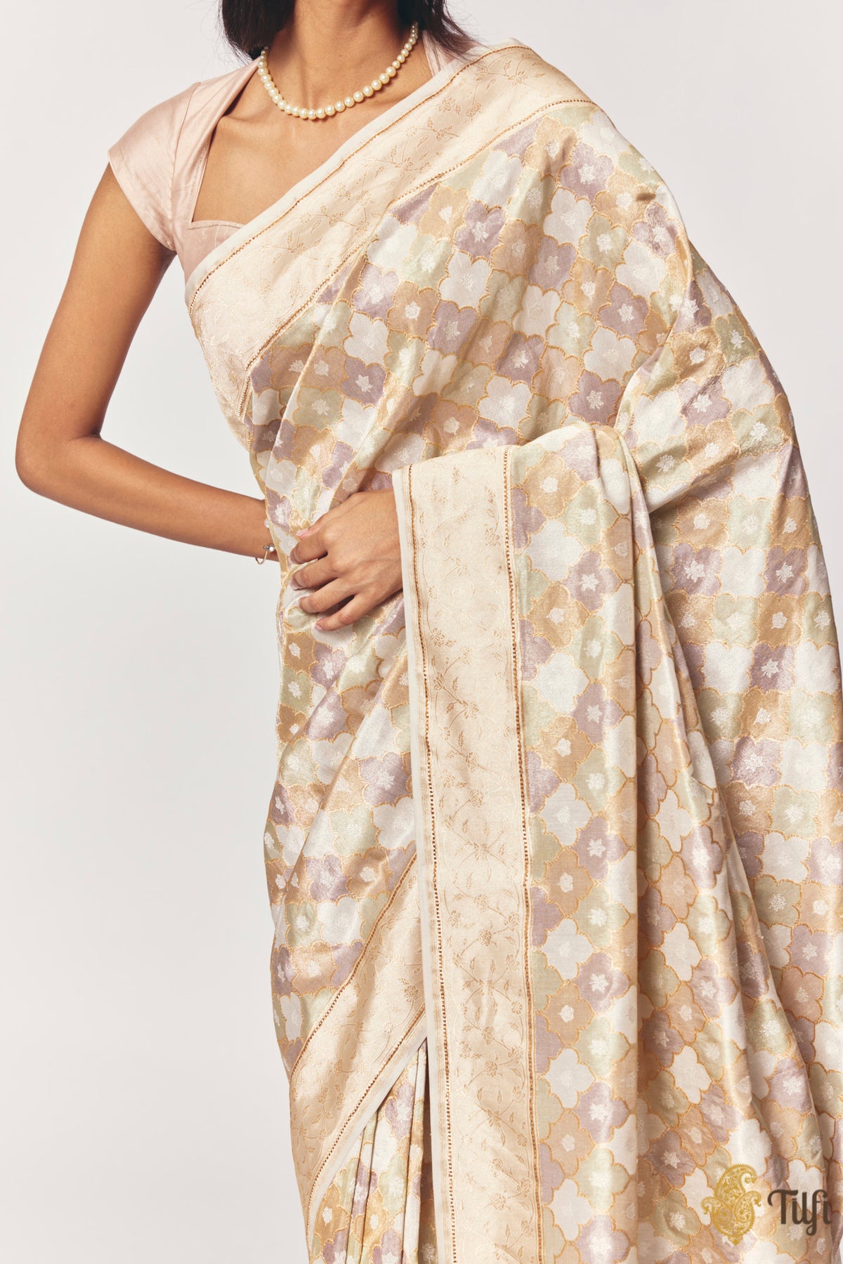Limited Edition: 'Nazaara' Pure Katan Silk Tissue Real Zari Rangkat Banarasi Handloom Saree