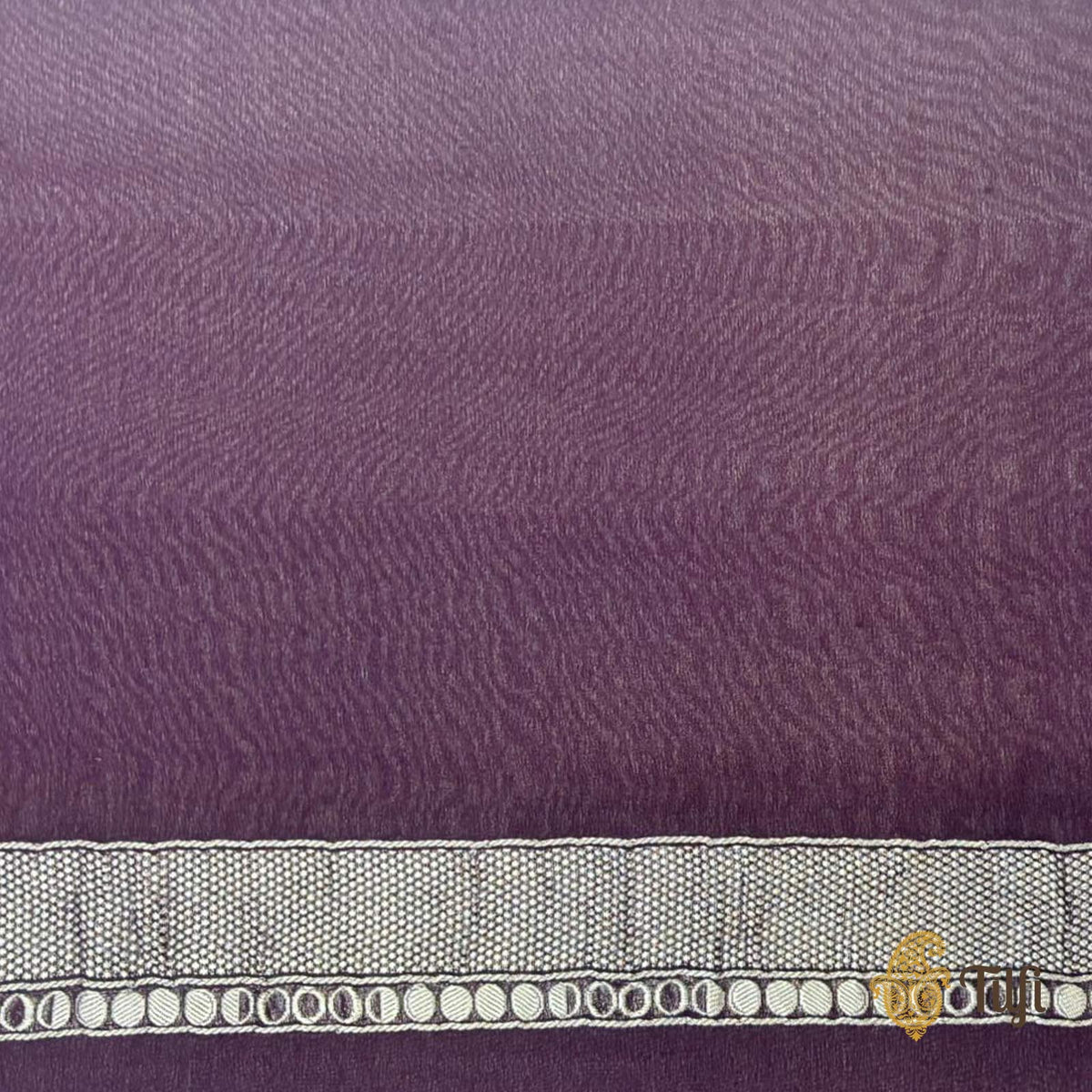 'Moods of the Moon' Deep Purple Pure Khaddi Georgette Banarasi Handloom Saree