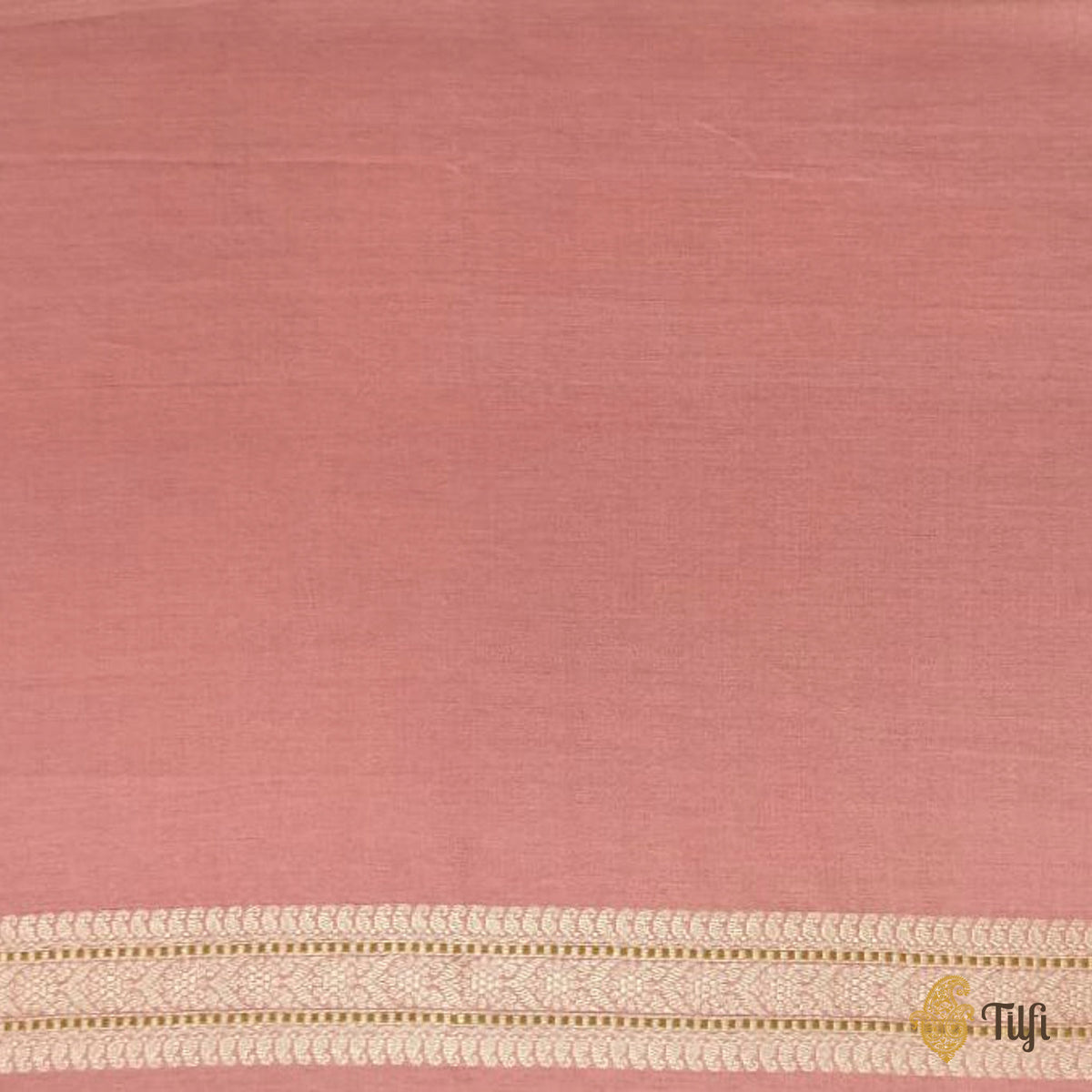 Old Rose Pink Pure Cotton Banarasi Kadhua Handloom Saree