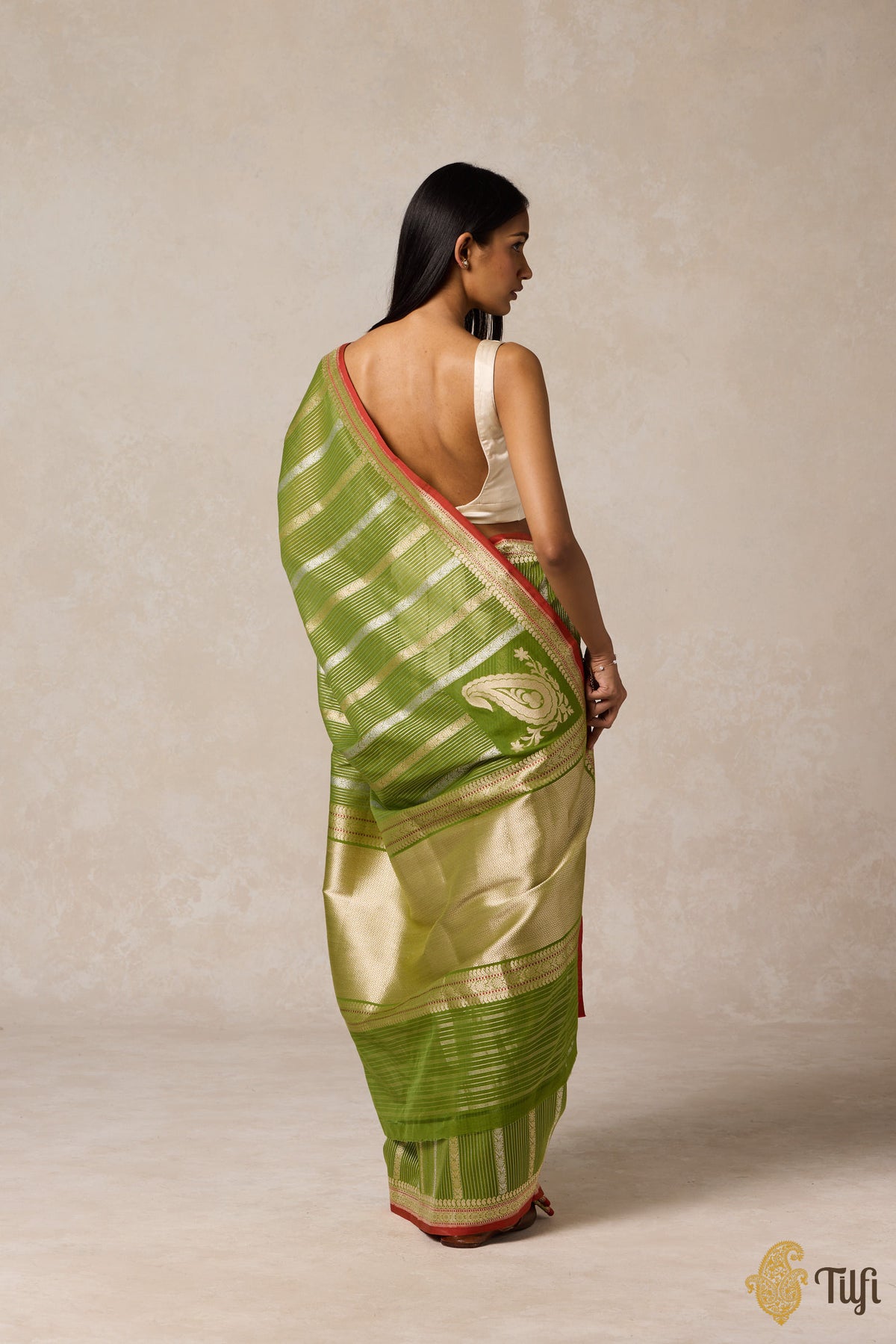 Green Pure Cotton Banarasi Kadhua Handloom Saree