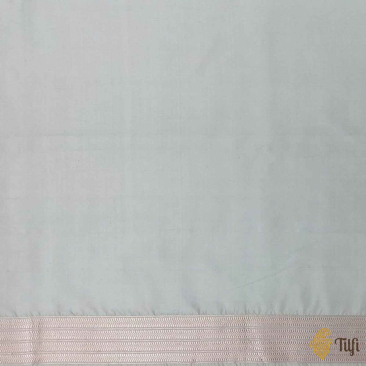 'Gulmohar' Mint Blue Pure Katan Silk Banarasi Handloom Saree