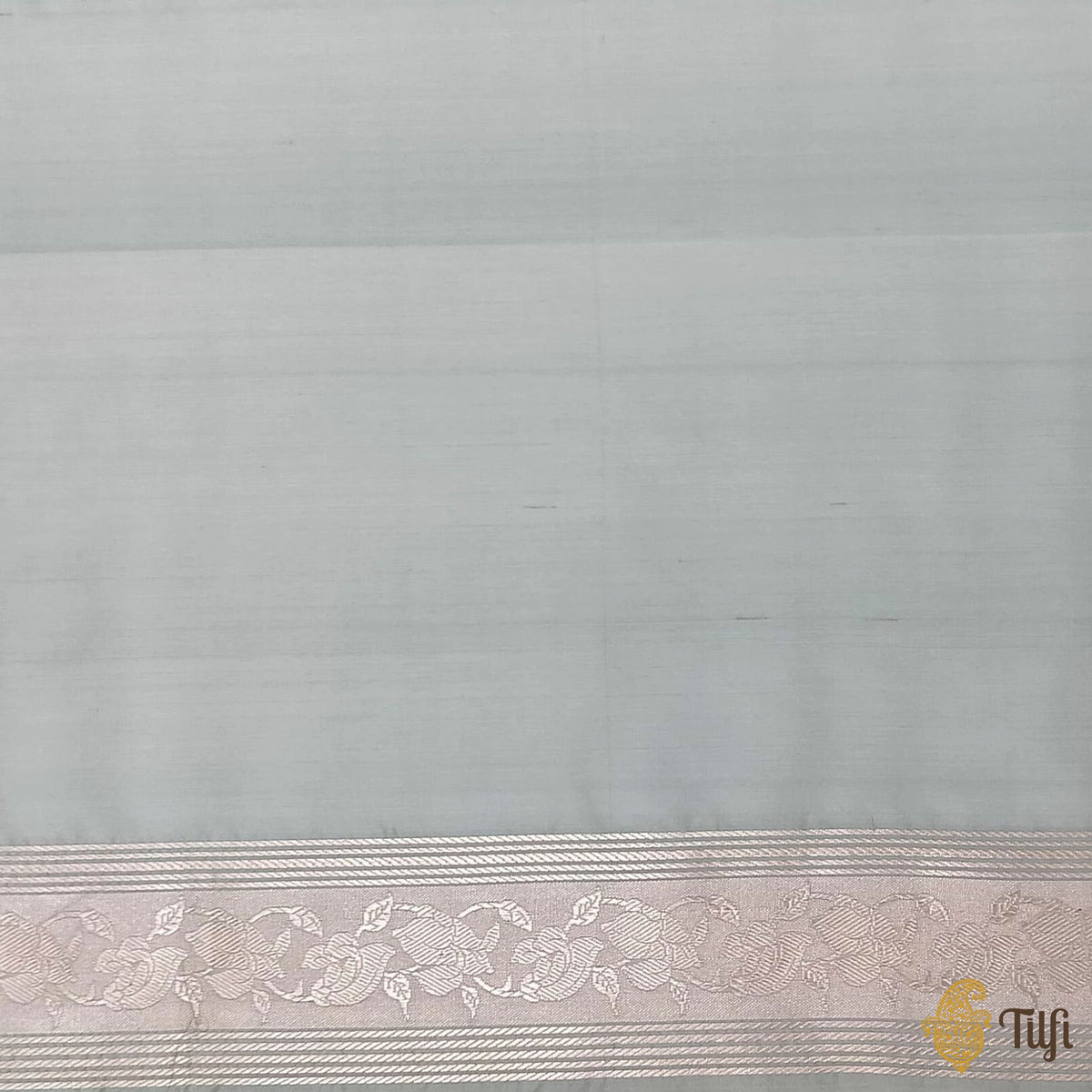 'Palash' Light Mint Blue Pure Katan Silk Banarasi Handloom Saree