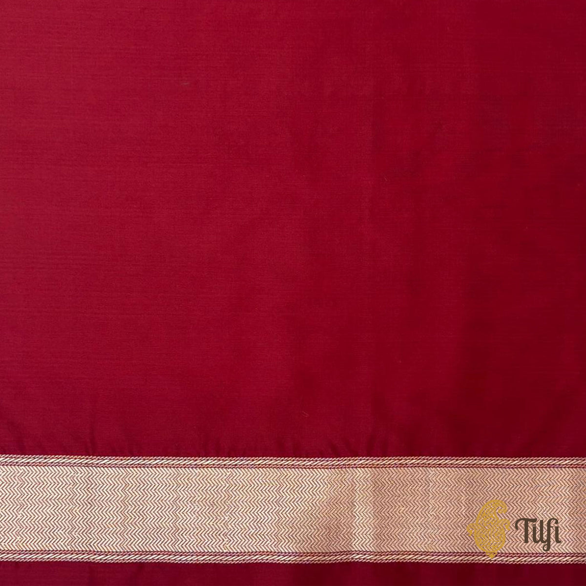 'Amaltas' Maroon Pure Katan Silk Banarasi Handloom Saree