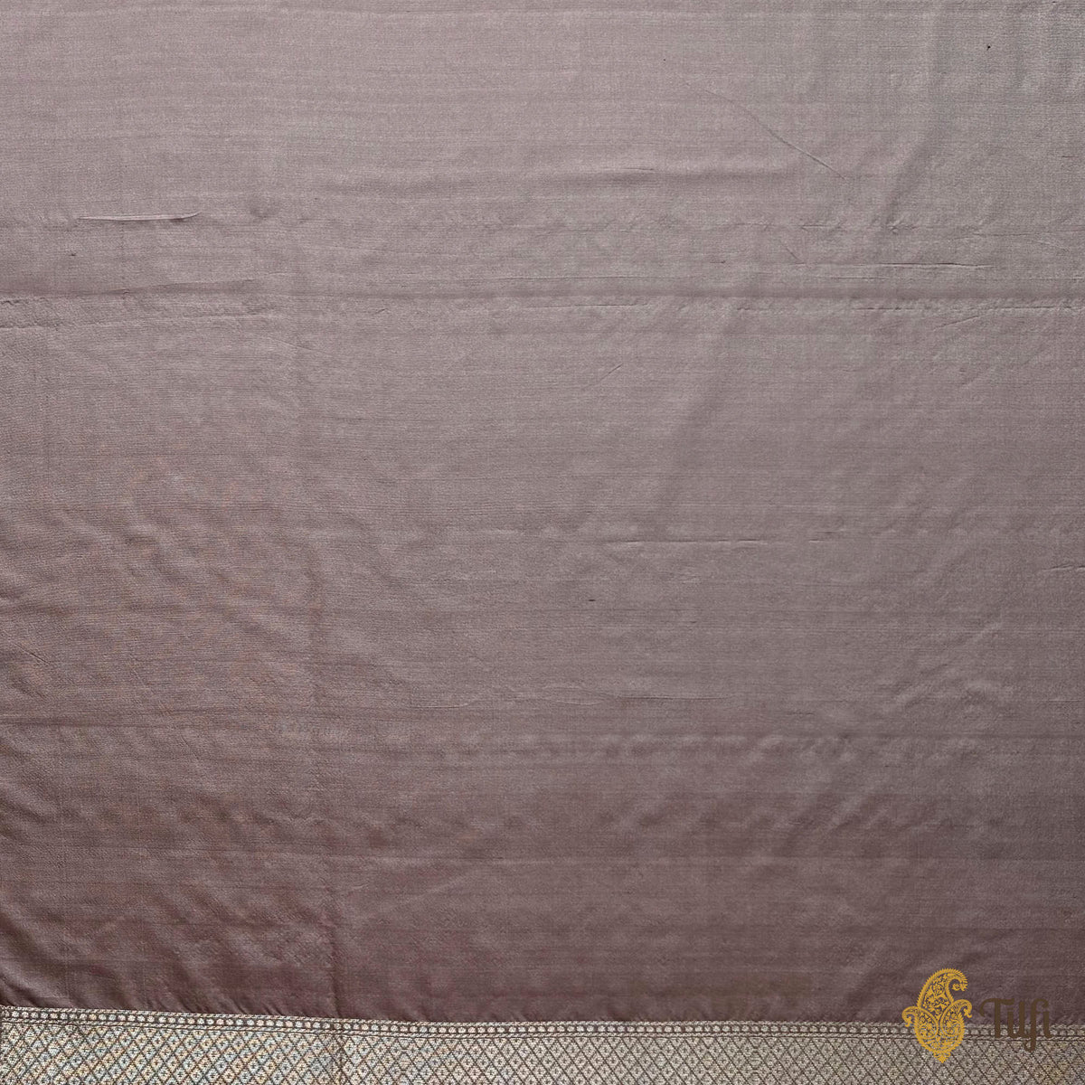 &#39;Kachnar&#39; Light Old Rose Pink Pure Katan Silk Banarasi Handloom Saree