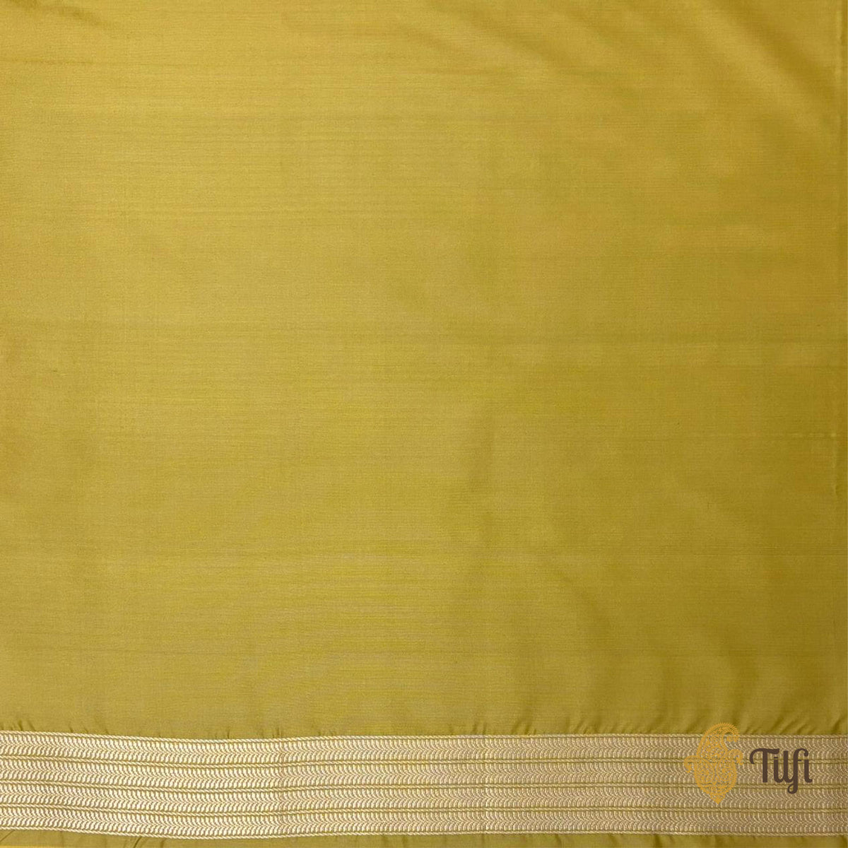 Pre-Order: 'Gulmohar' Yellow Pure Katan Silk Banarasi Handloom Saree