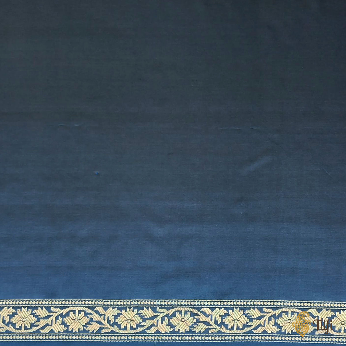 'Tarini' Navy Blue Pure Katan Silk Ektara Banarasi Handloom Saree