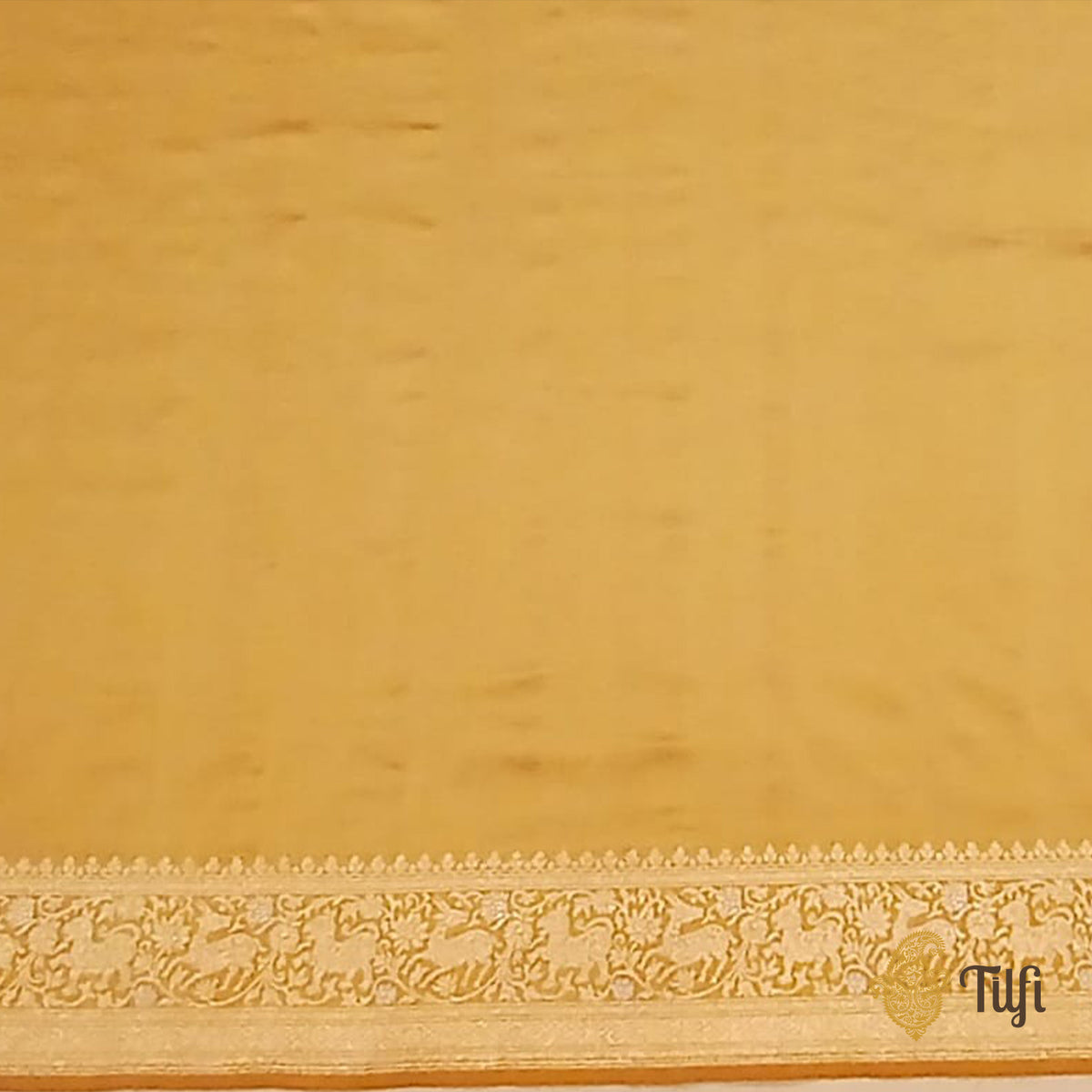 Pre-Order: 'Nayantara' Olive Yellow Pure Katan Silk Kadwa Roopa Sona Booti Saree