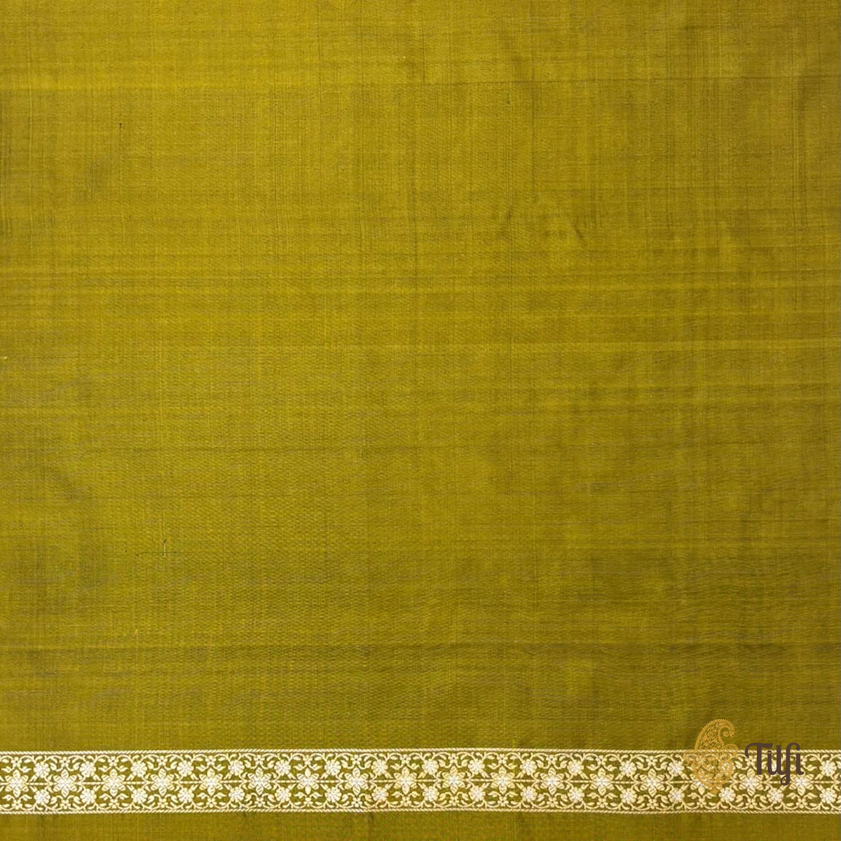 'Alaka' Mehendi Green Pure Katan Silk Banarasi Handloom Saree