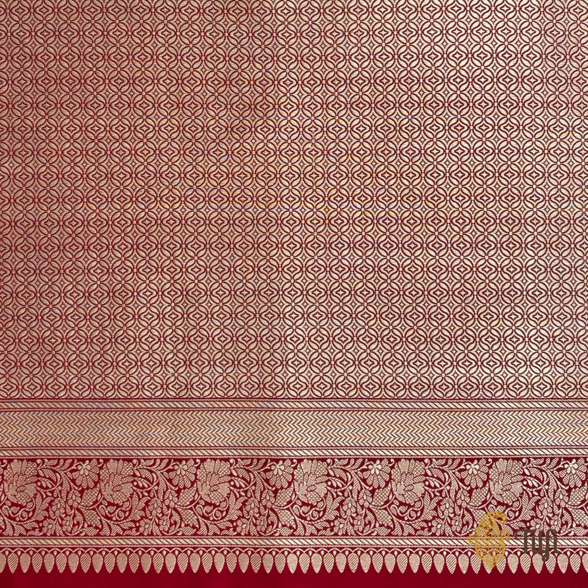 Pre-Order: Maroon Pure Katan Silk Banarasi Handloom Saree