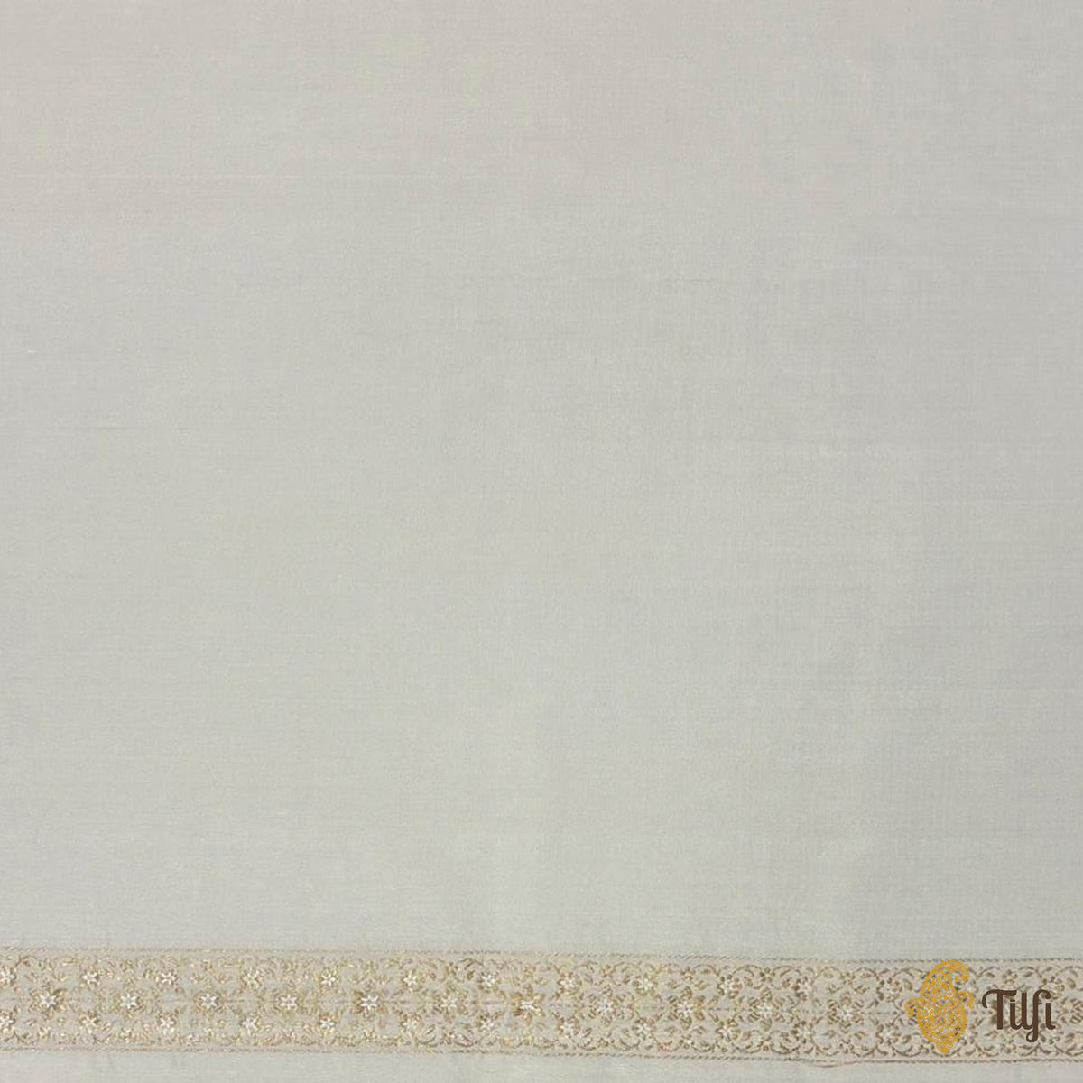 'Alaka' Off White Pure Katan Silk Banarasi Handloom Saree