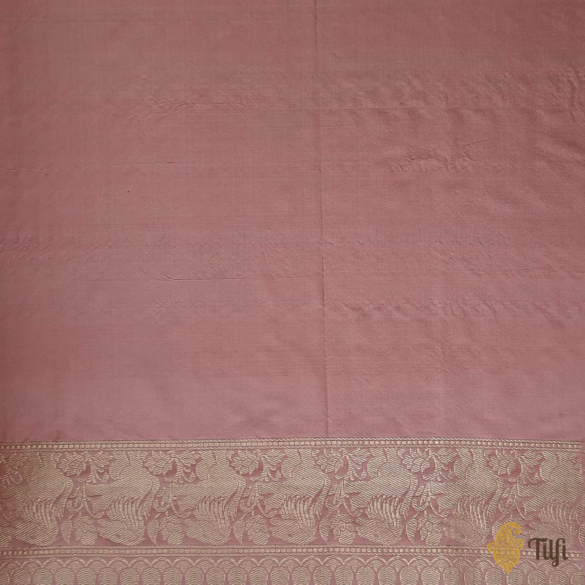 Peach Pink Pure Katan Silk Banarasi Handloom Saree