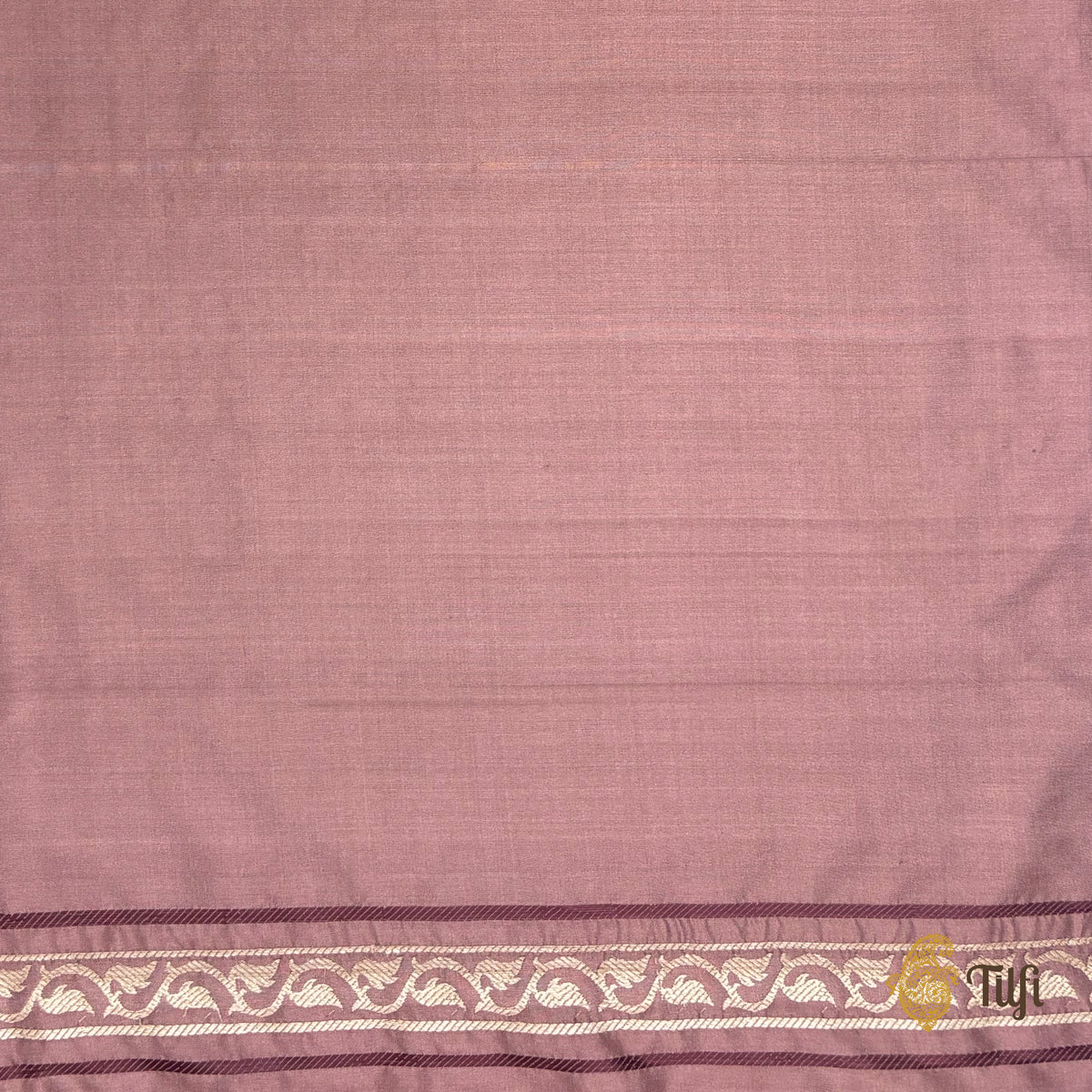 'Rosa' Old Rose Pink Pure Katan Gheecha Silk Banarasi Handloom Saree