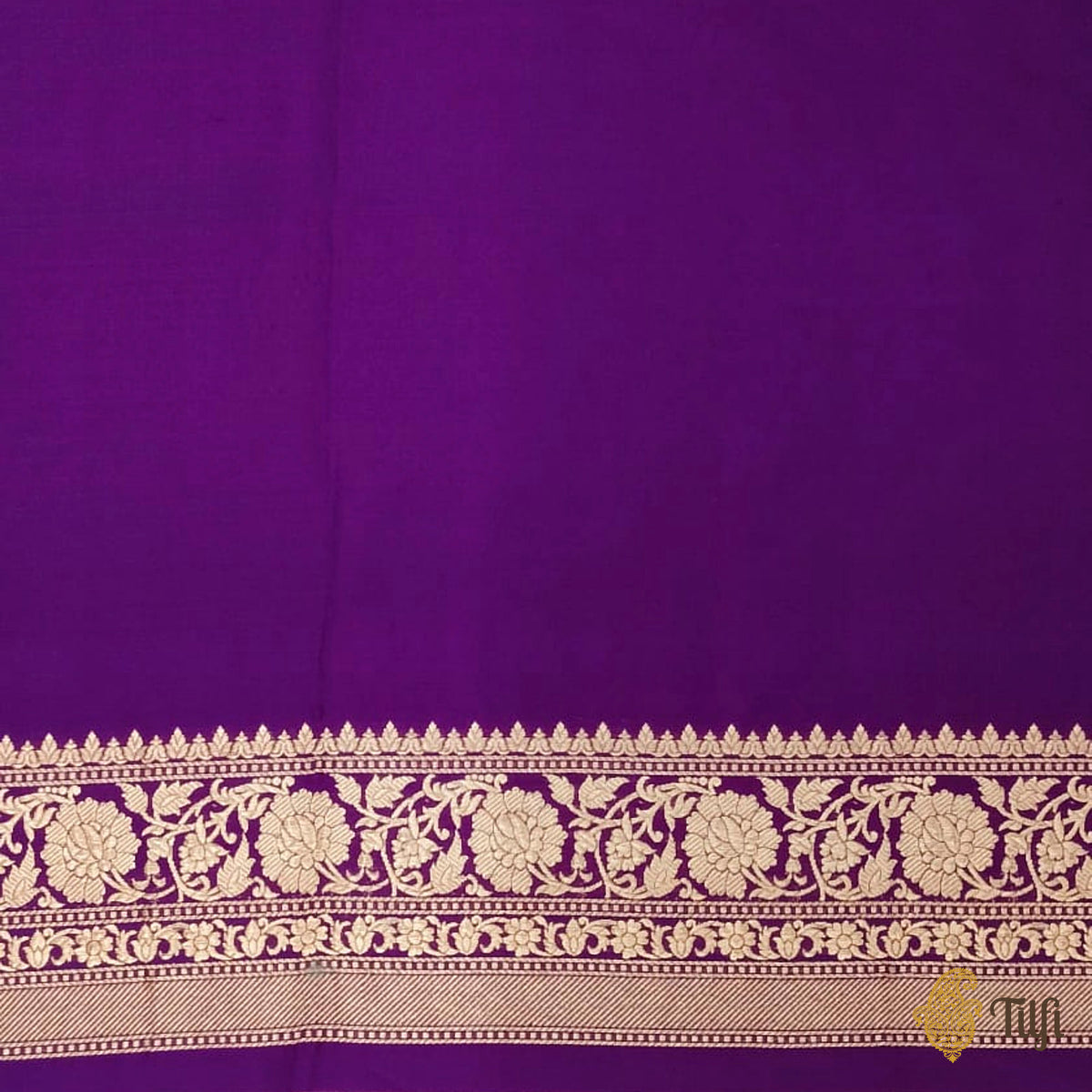 Purple Pure Katan Silk Banarasi Handloom Saree