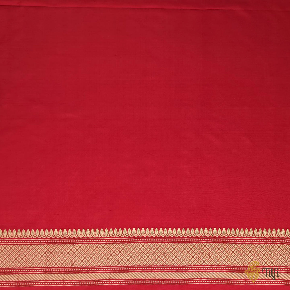 Red Pure Katan Silk Banarasi Handloom Saree