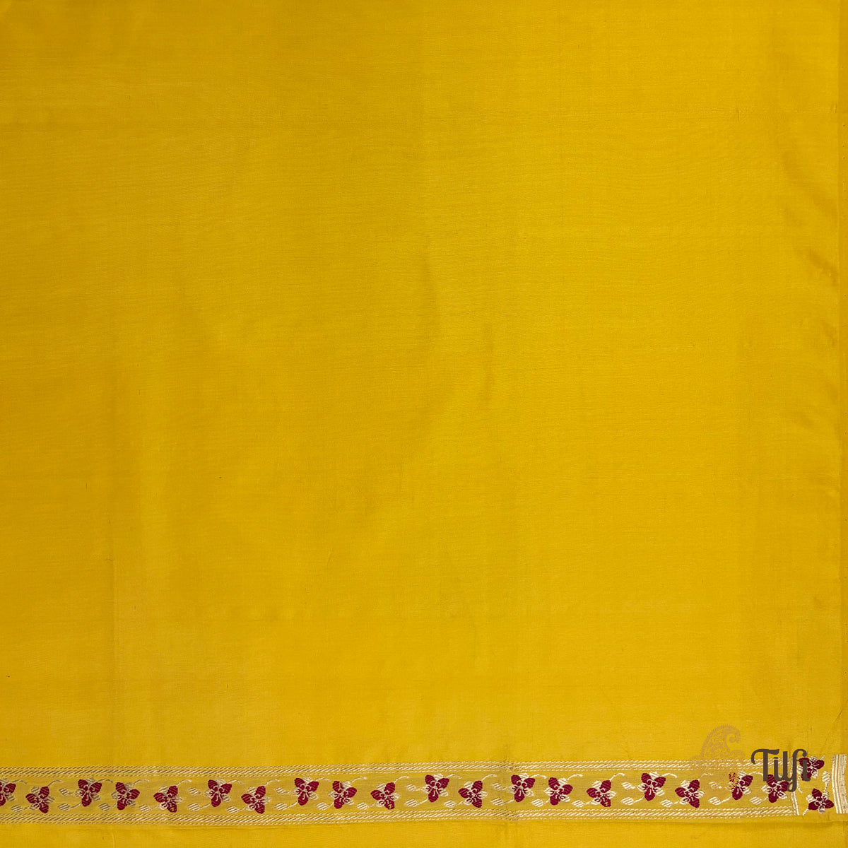 Pre-Order: 'Vanda' Yellow Pure Katan Silk Banarasi Handloom Saree
