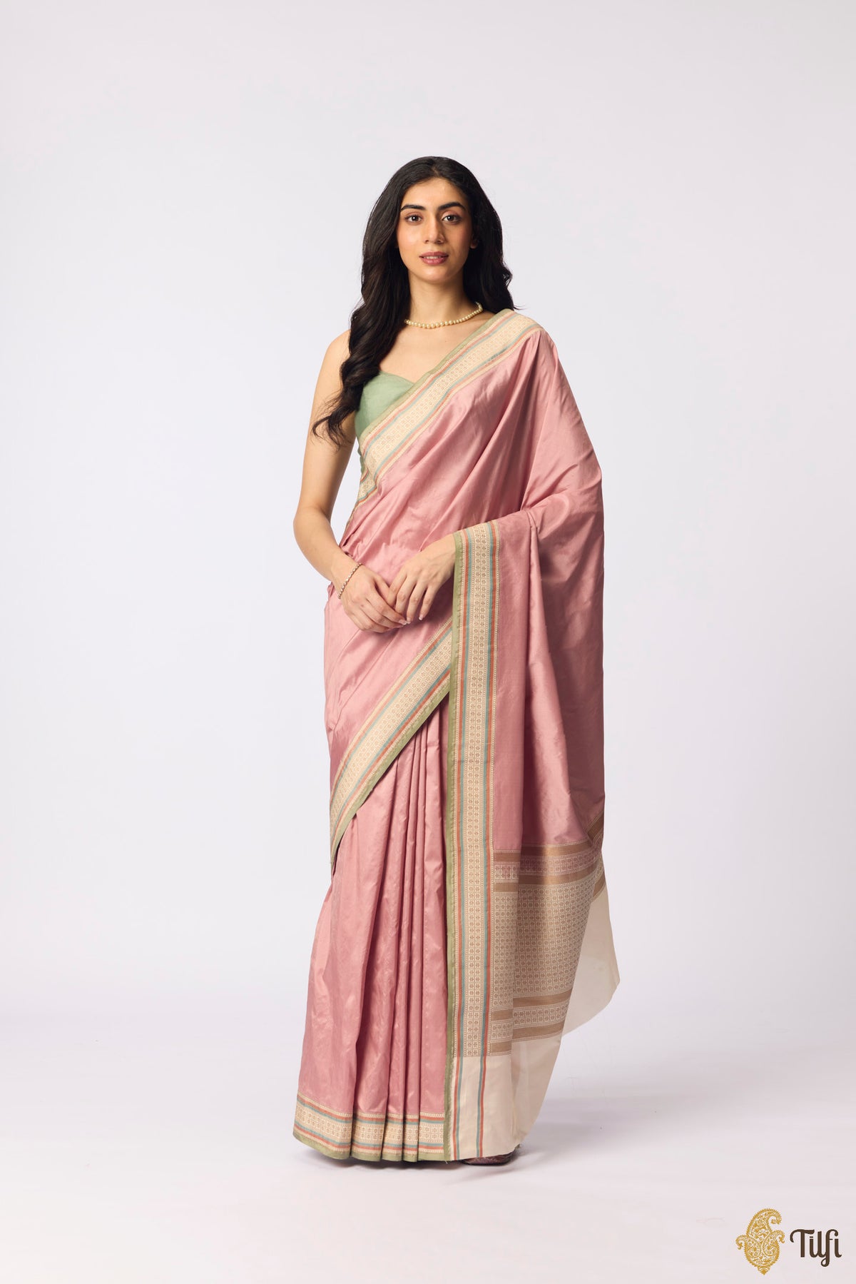 Pink Pure Katan Silk Banarasi Handloom Saree