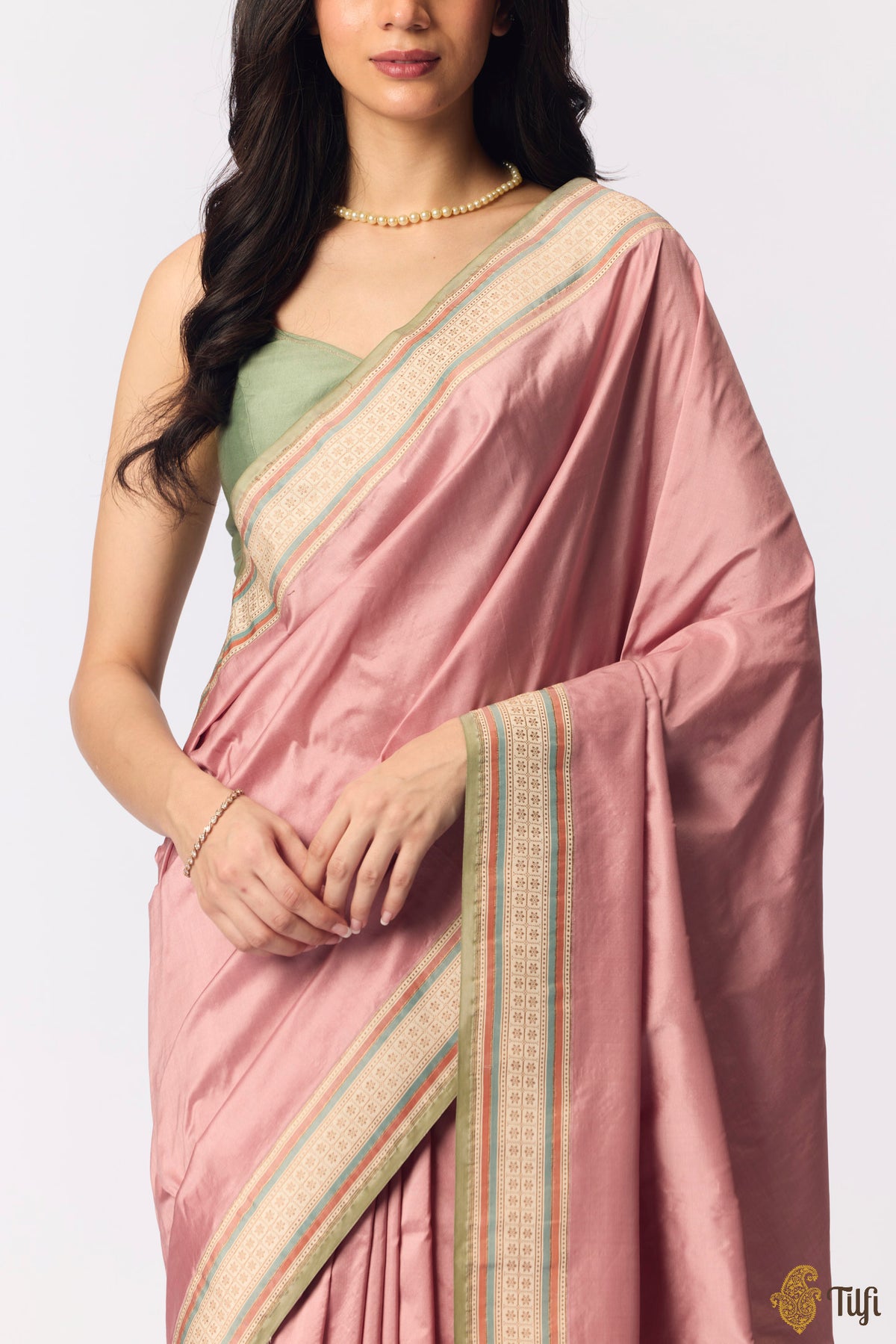 Pink Pure Katan Silk Banarasi Handloom Saree