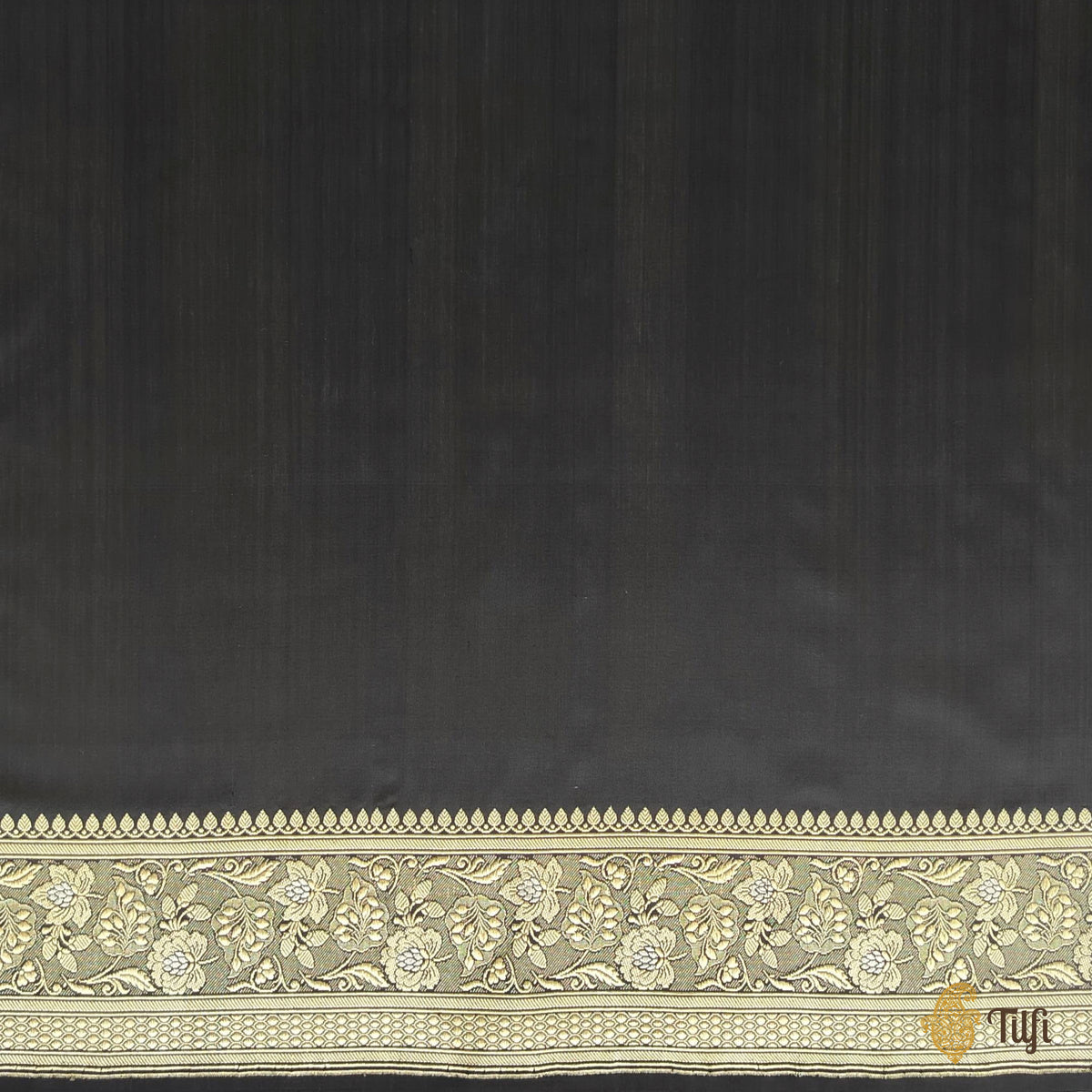 'Ashwini' Black Pure Katan Silk Banarasi Handloom Saree
