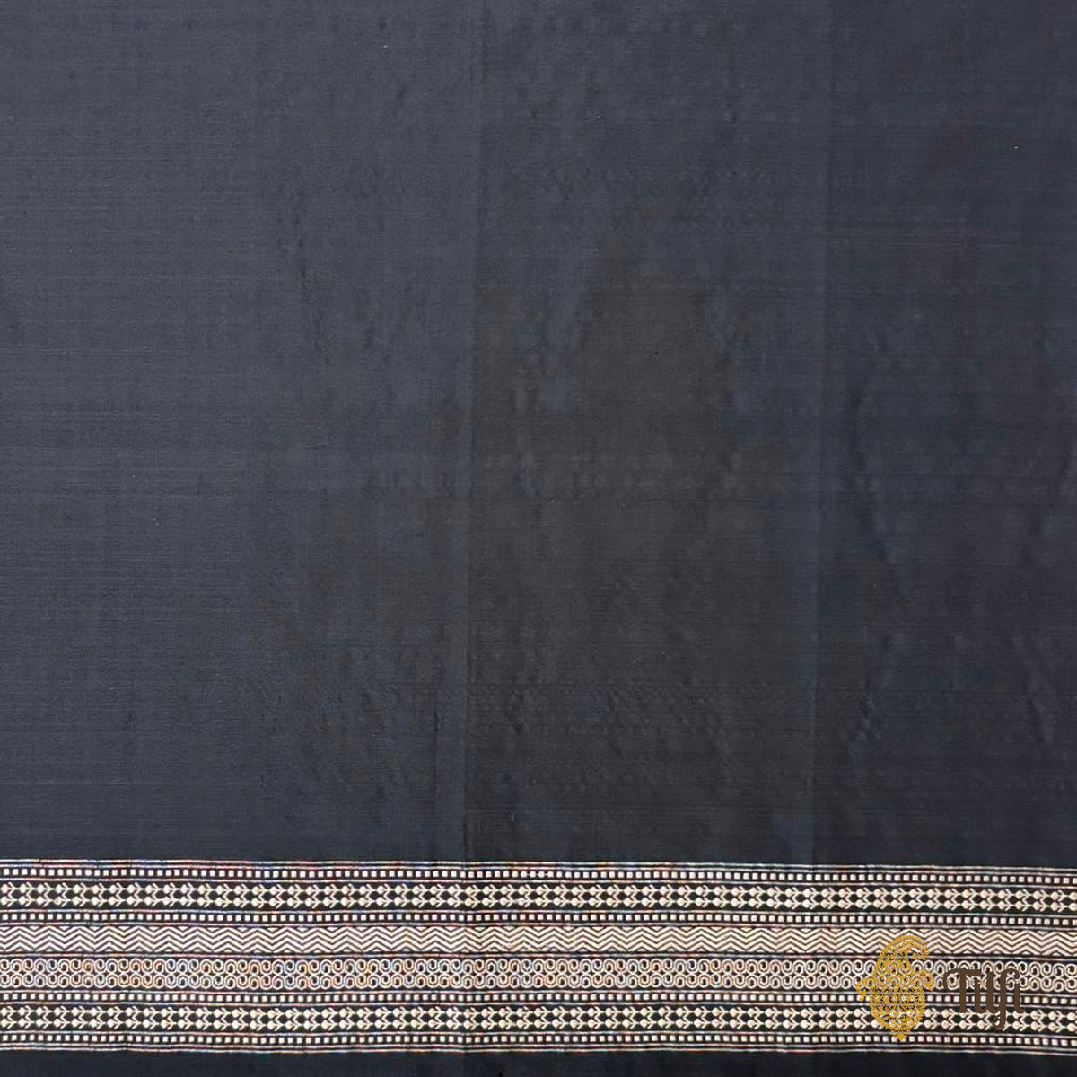 'Anasuya' Black Pure Katan Silk Handloom Saree