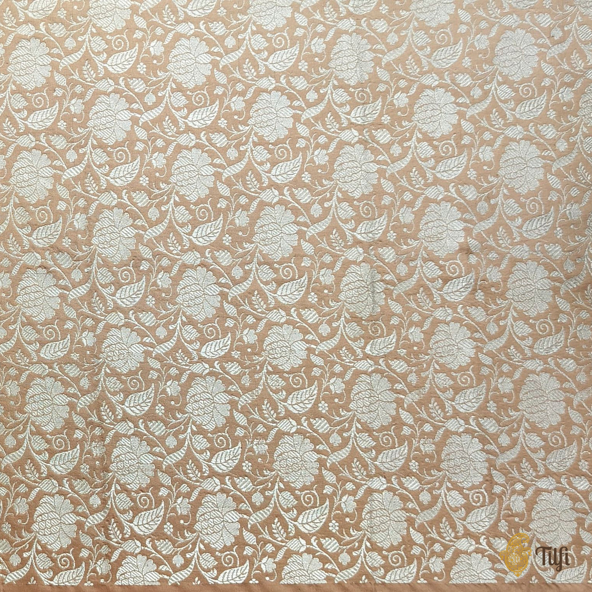 'Diya' Stone Grey Pure Katan Silk Banarasi Handloom Saree