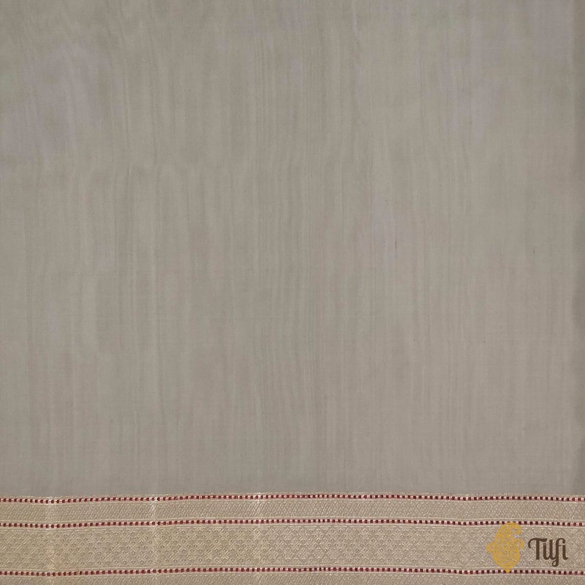 Taupe Beige Pure Katan Silk Banarasi Handloom Saree